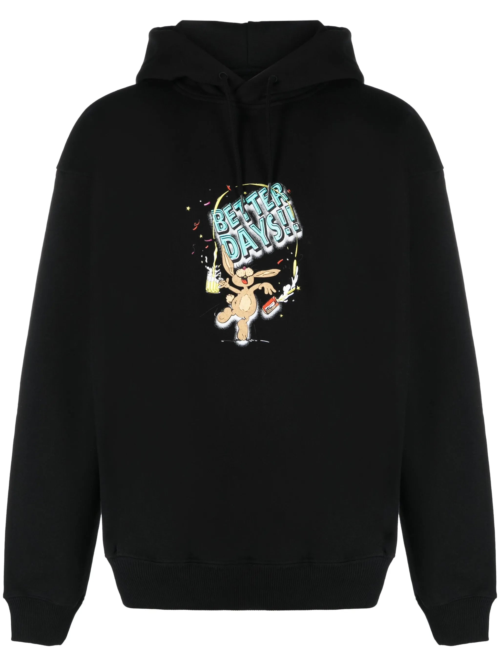 Better Days-print cotton hoodie
