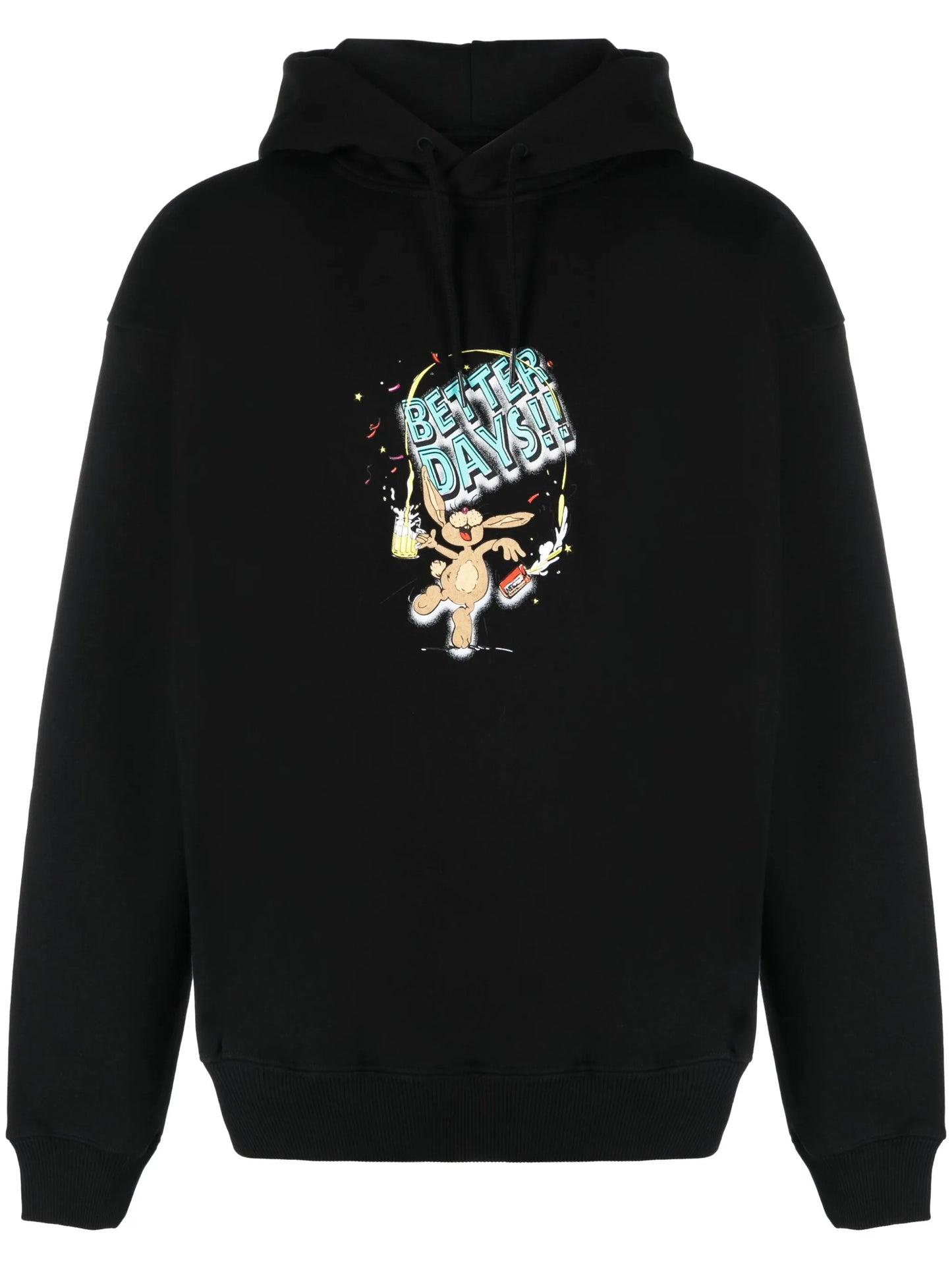 Better Days-print cotton hoodie
