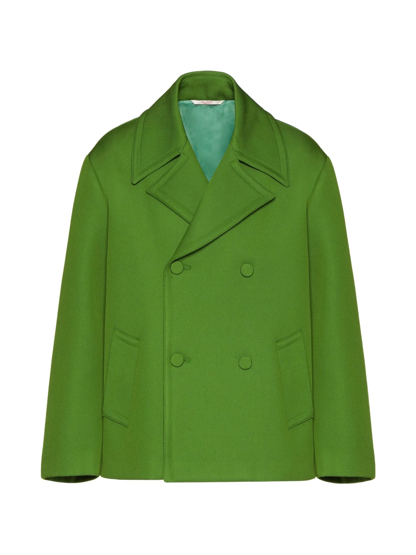 Technical wool peacoat