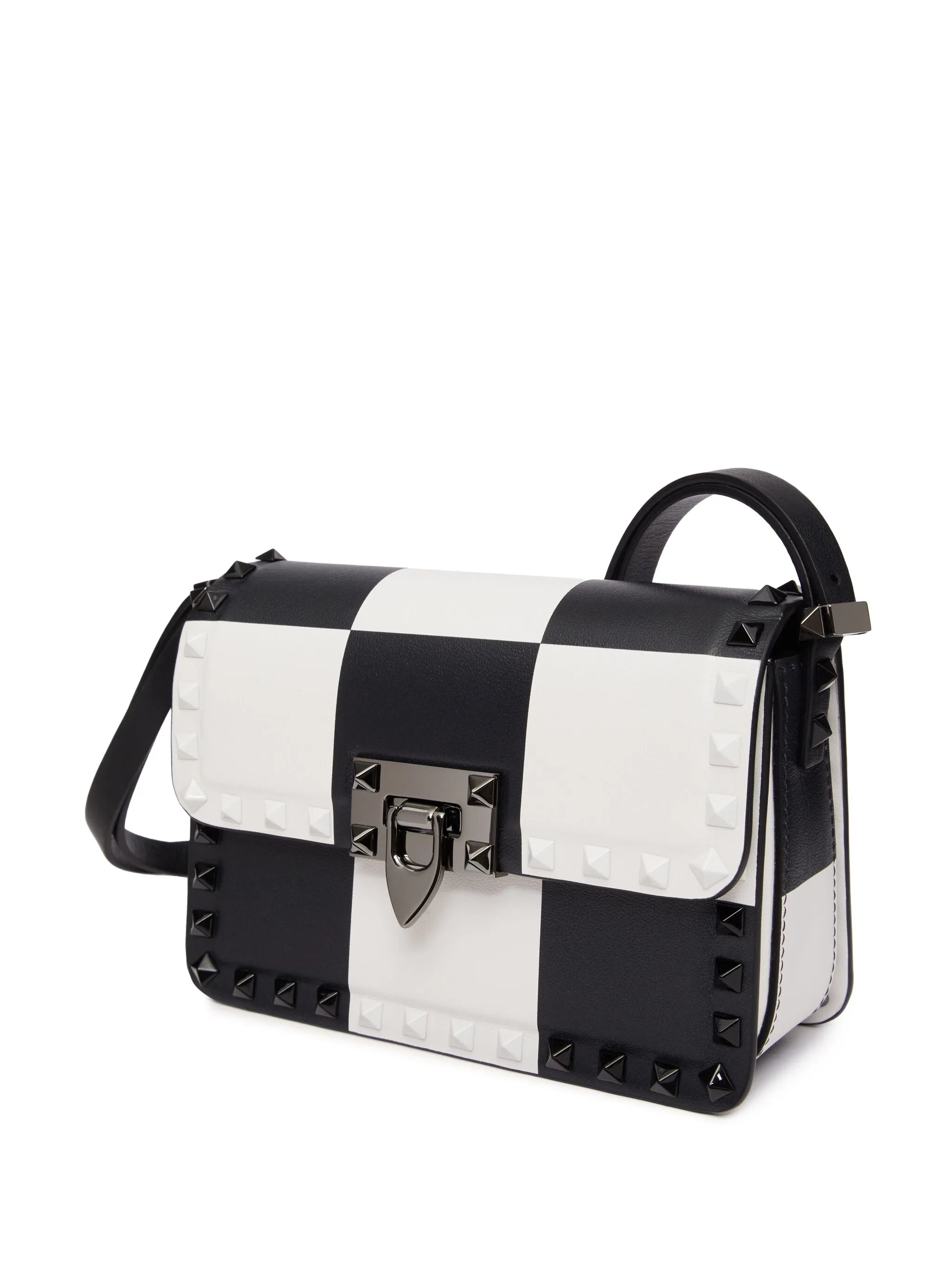 small Rockstud23 chess-print shoulder bag