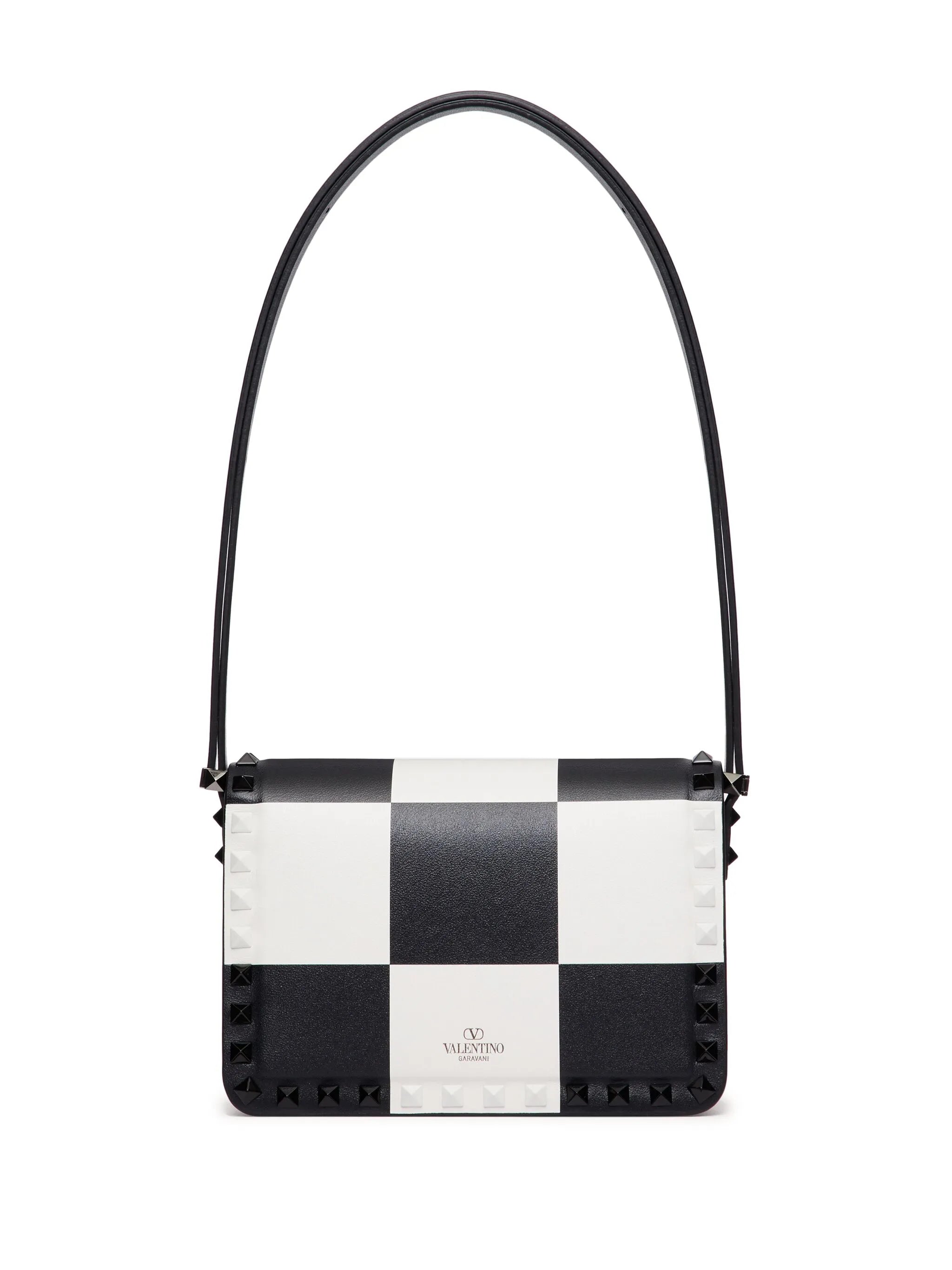 small Rockstud23 chess-print shoulder bag