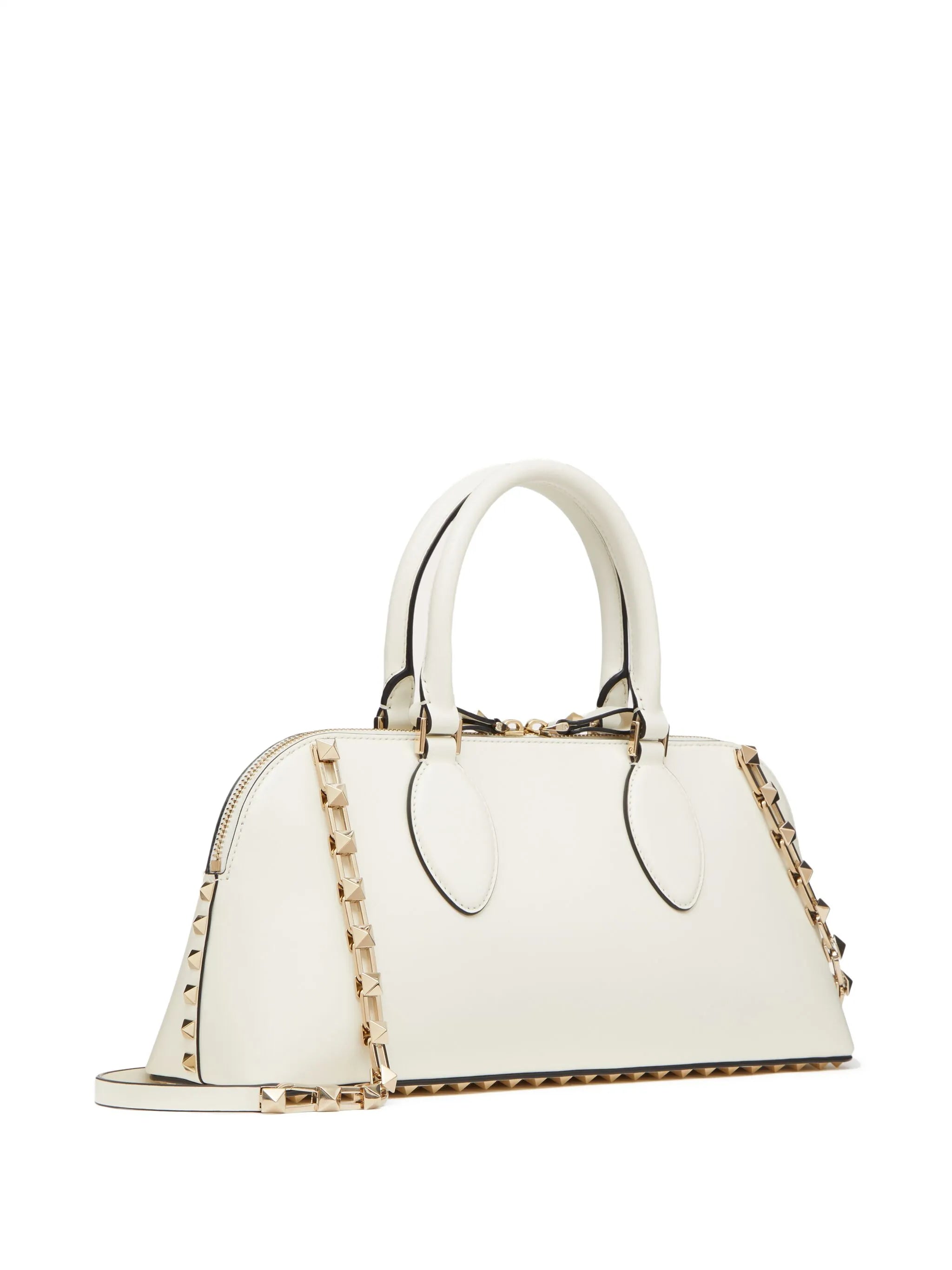 Rockstud leather handbag