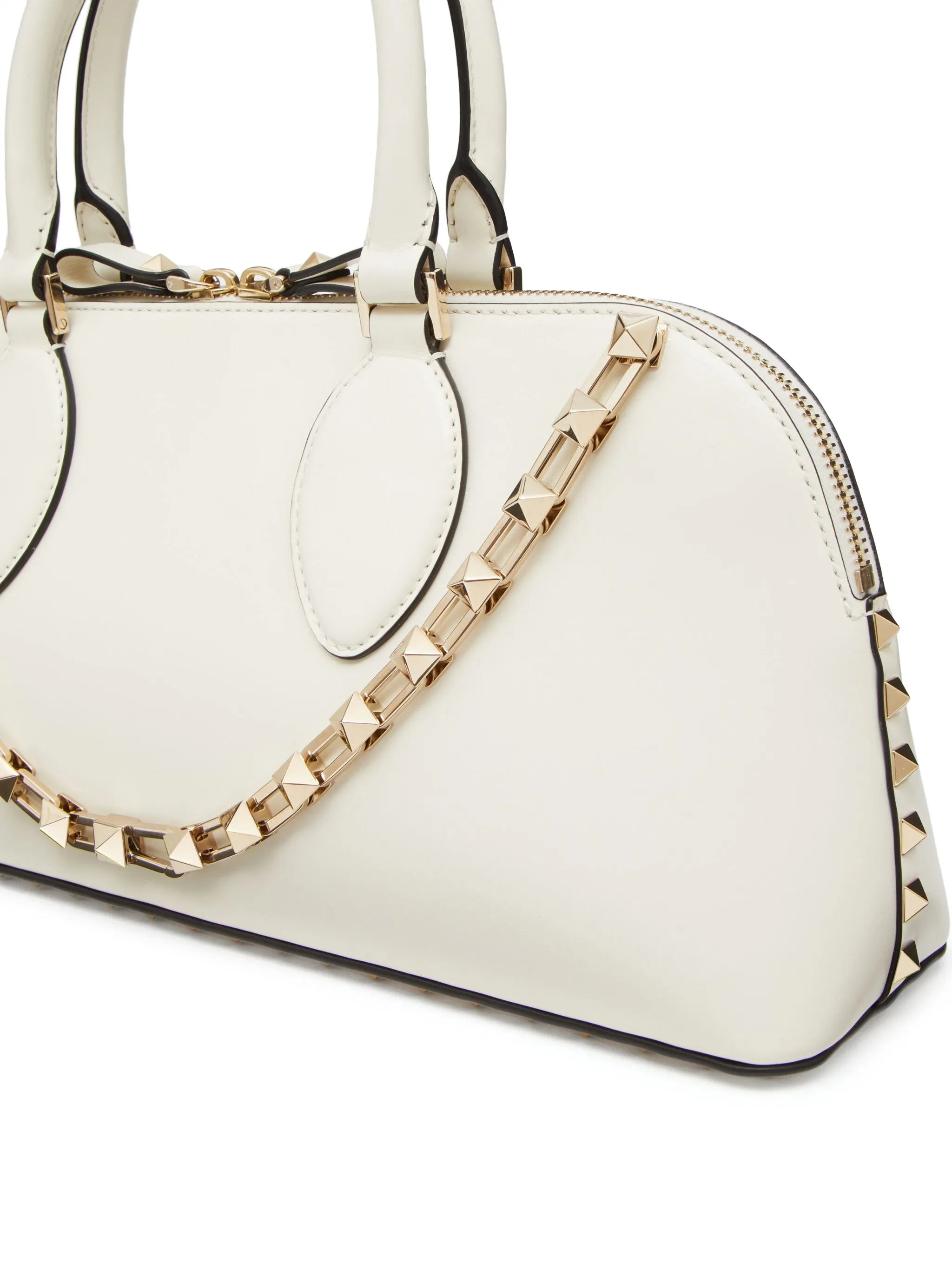 Rockstud leather handbag