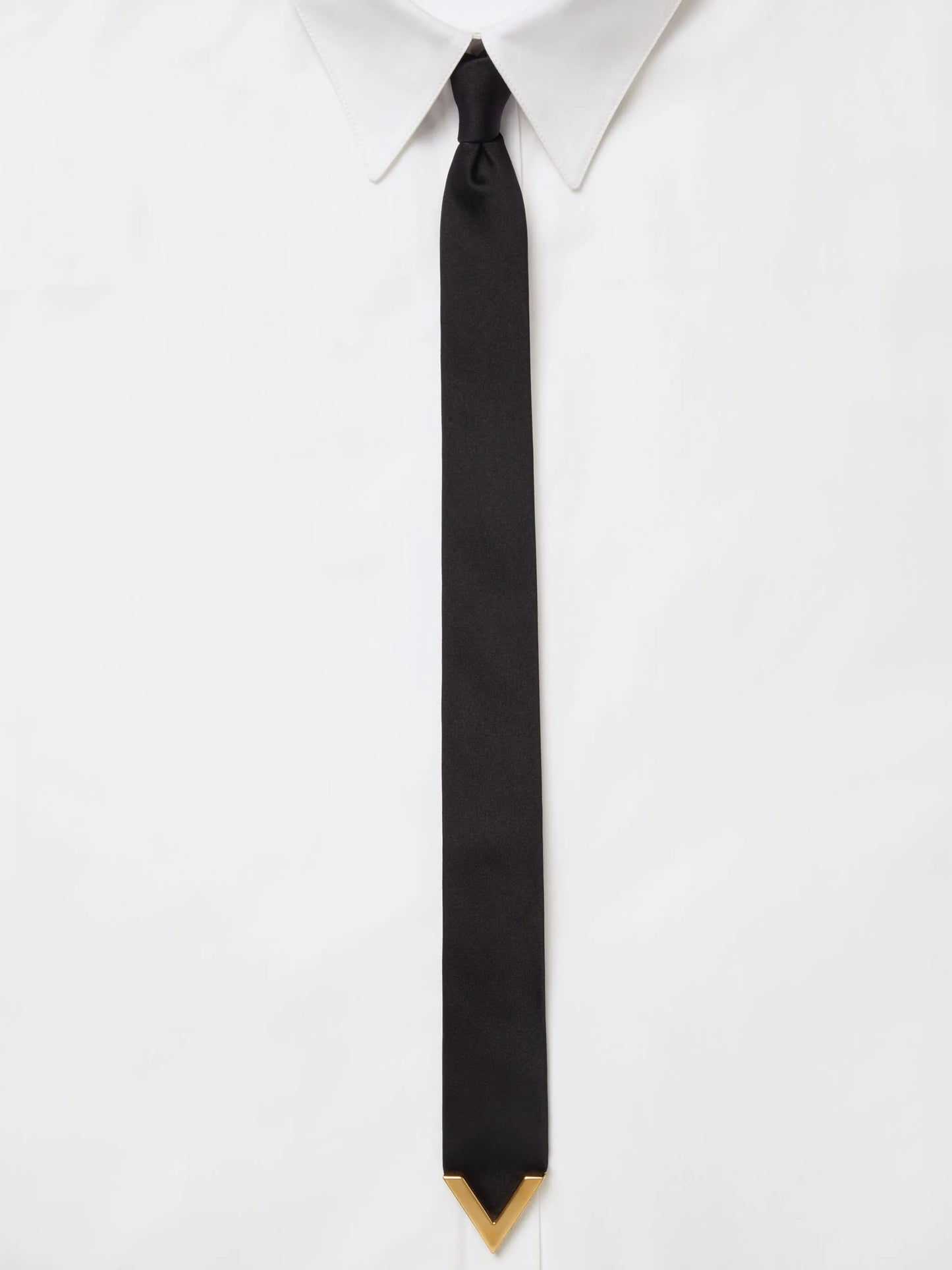 Valentie V-appliqué wool-silk tie
