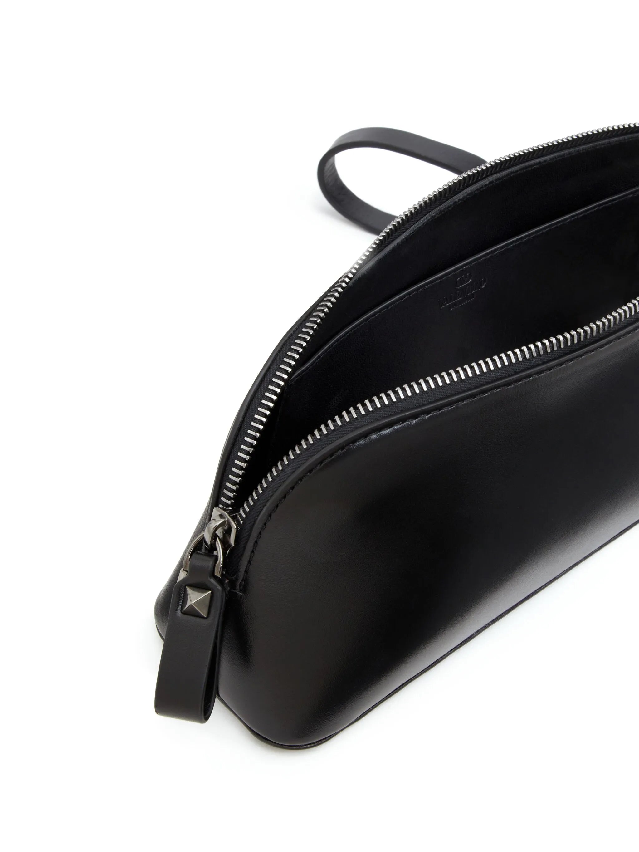 Rockstud leather clutch bag