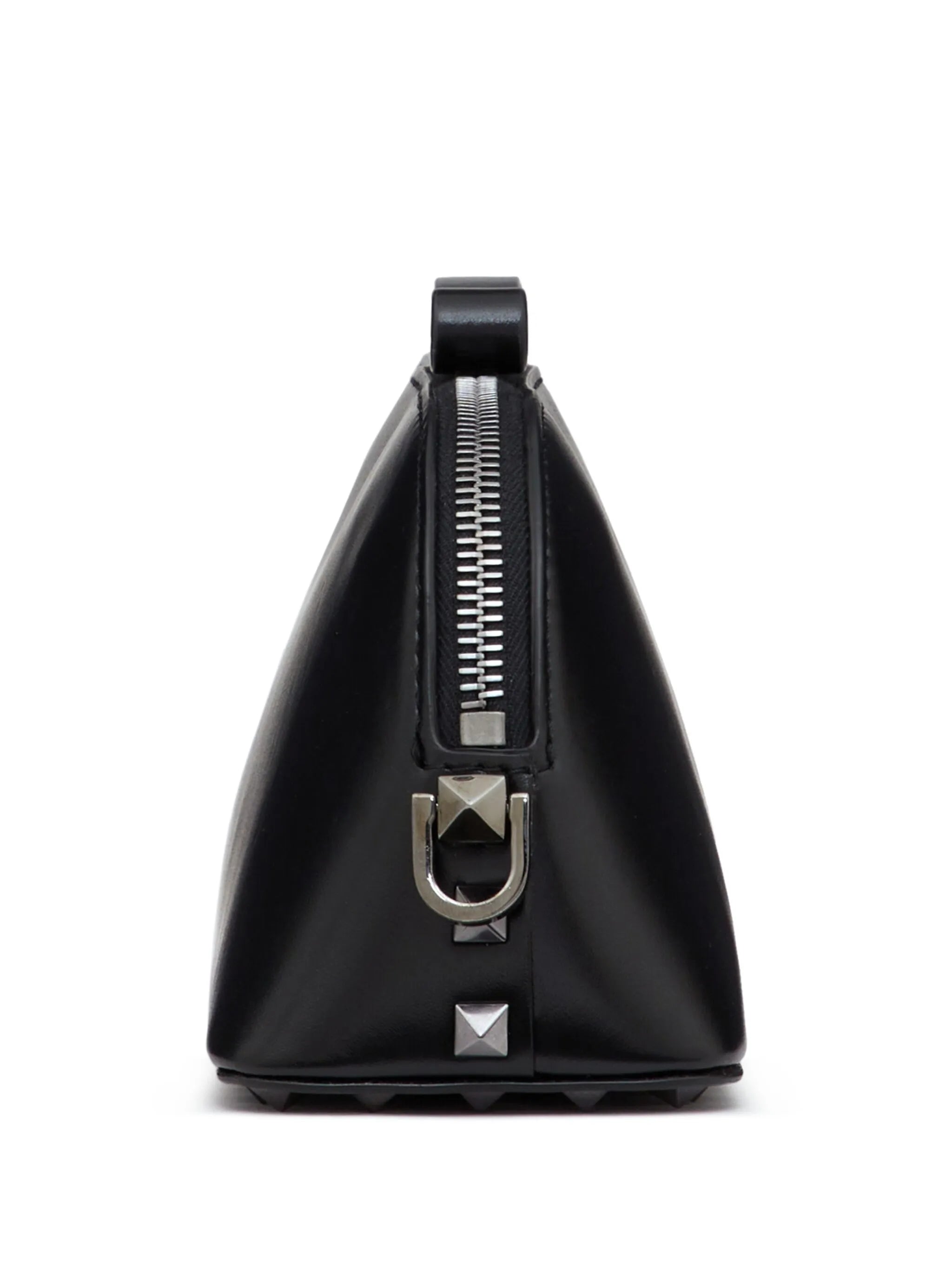 Rockstud leather clutch bag