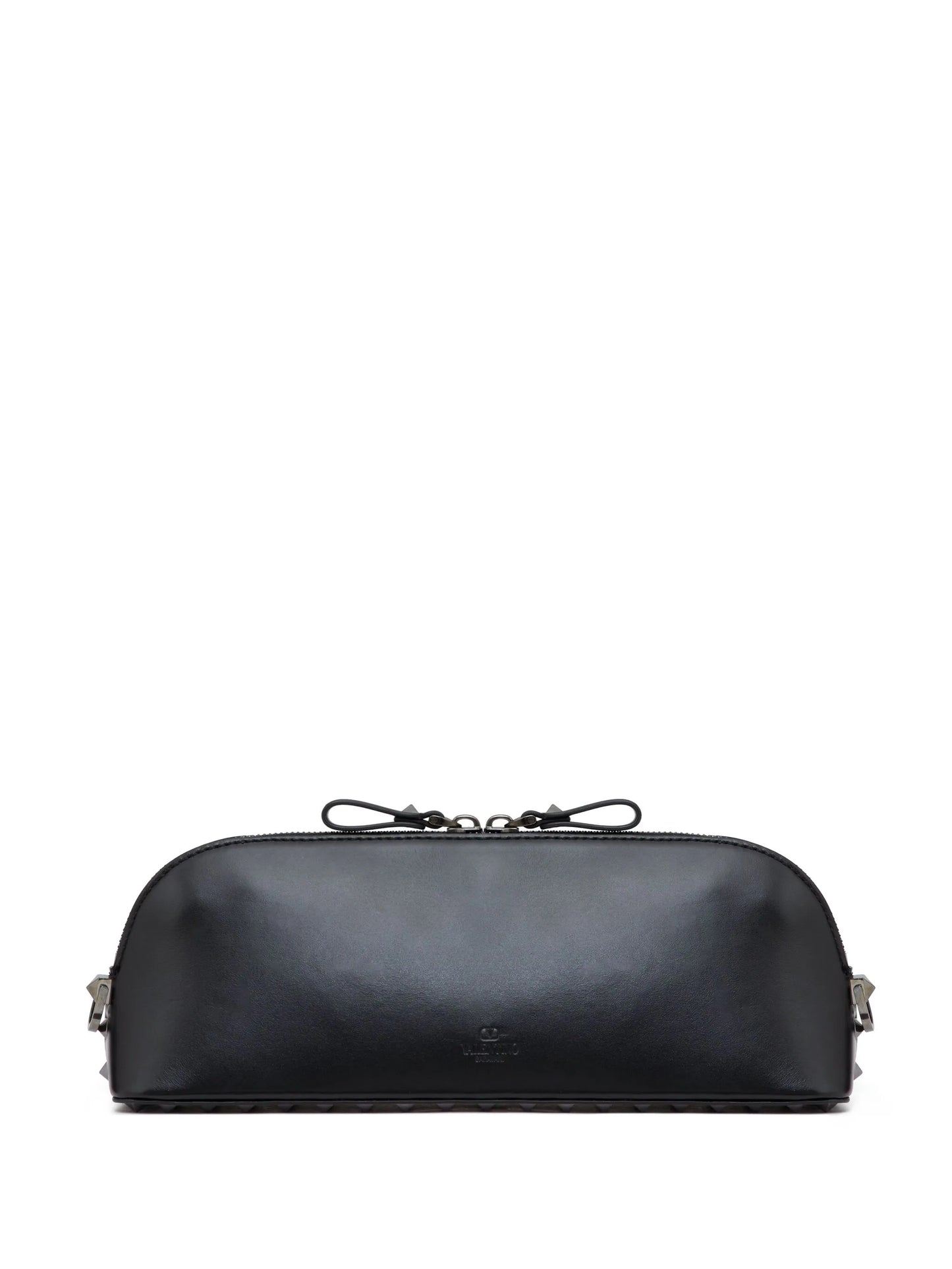 Rockstud leather clutch bag
