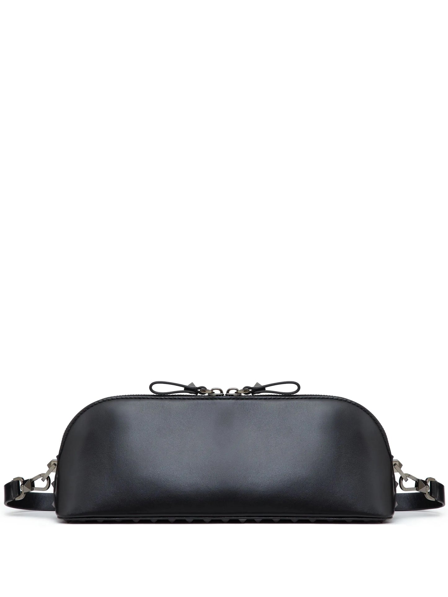 Rockstud leather clutch bag