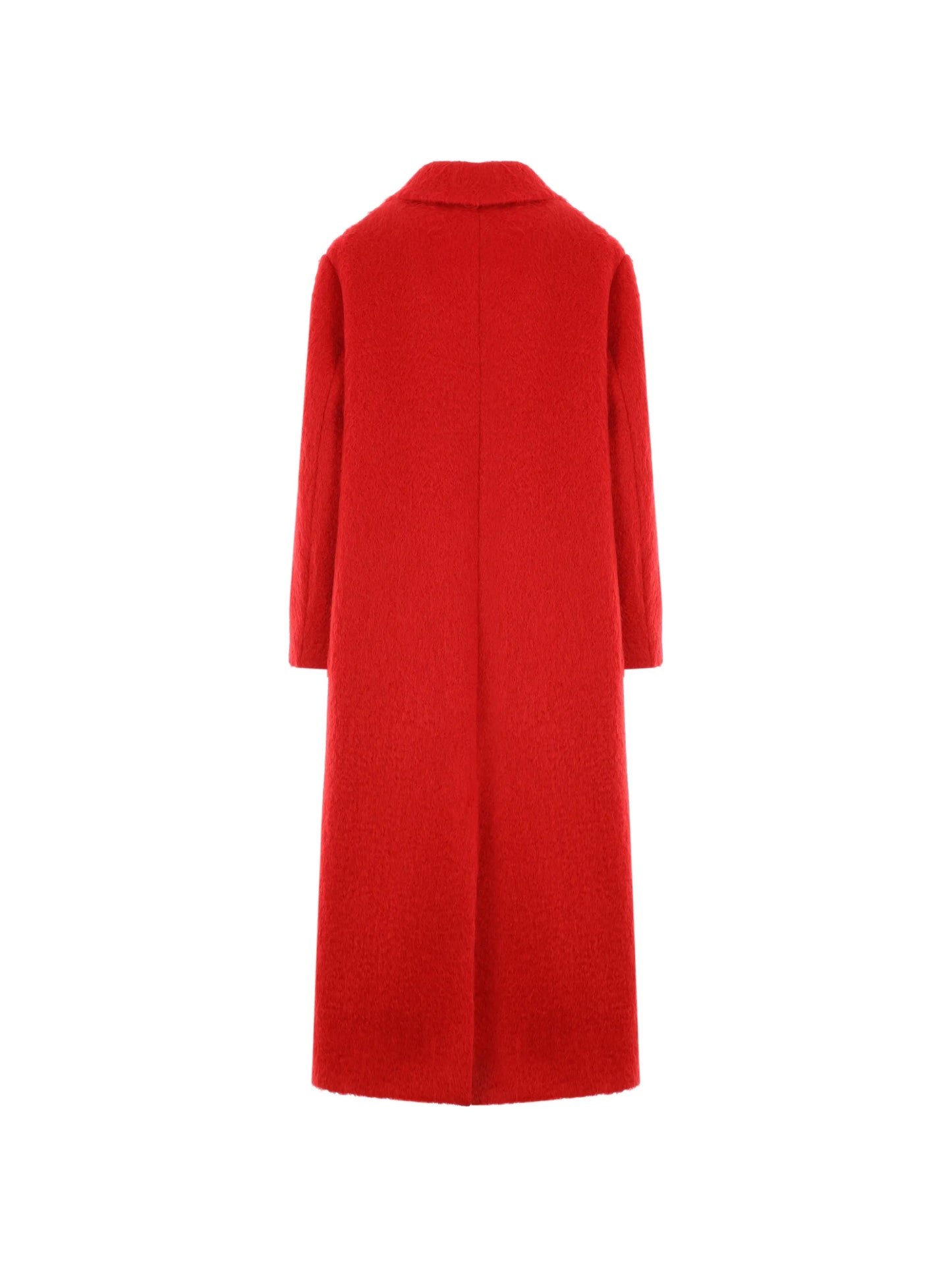 Uncoated double-breasted bouclé coat