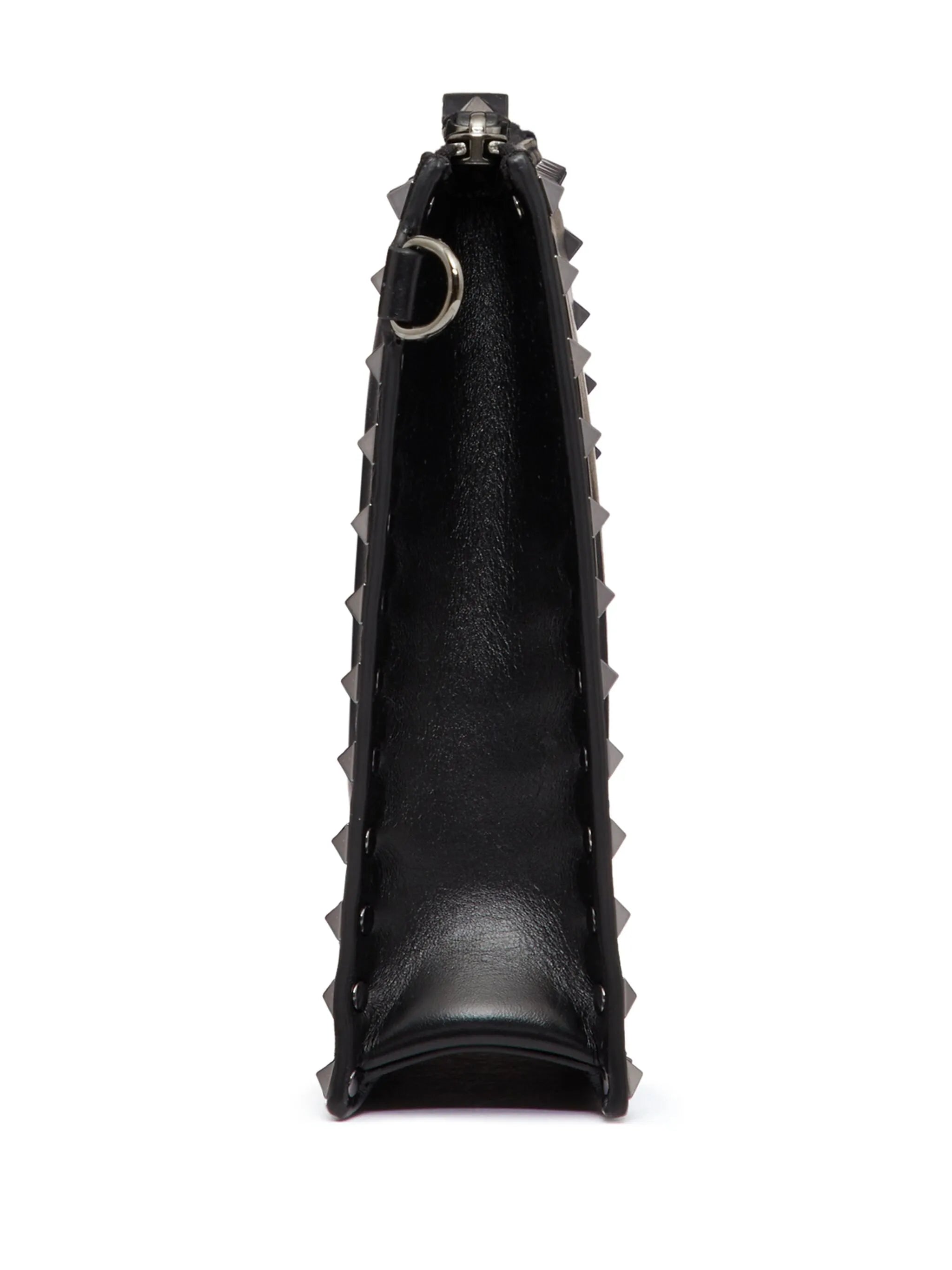 Rockstud leather clutch bag