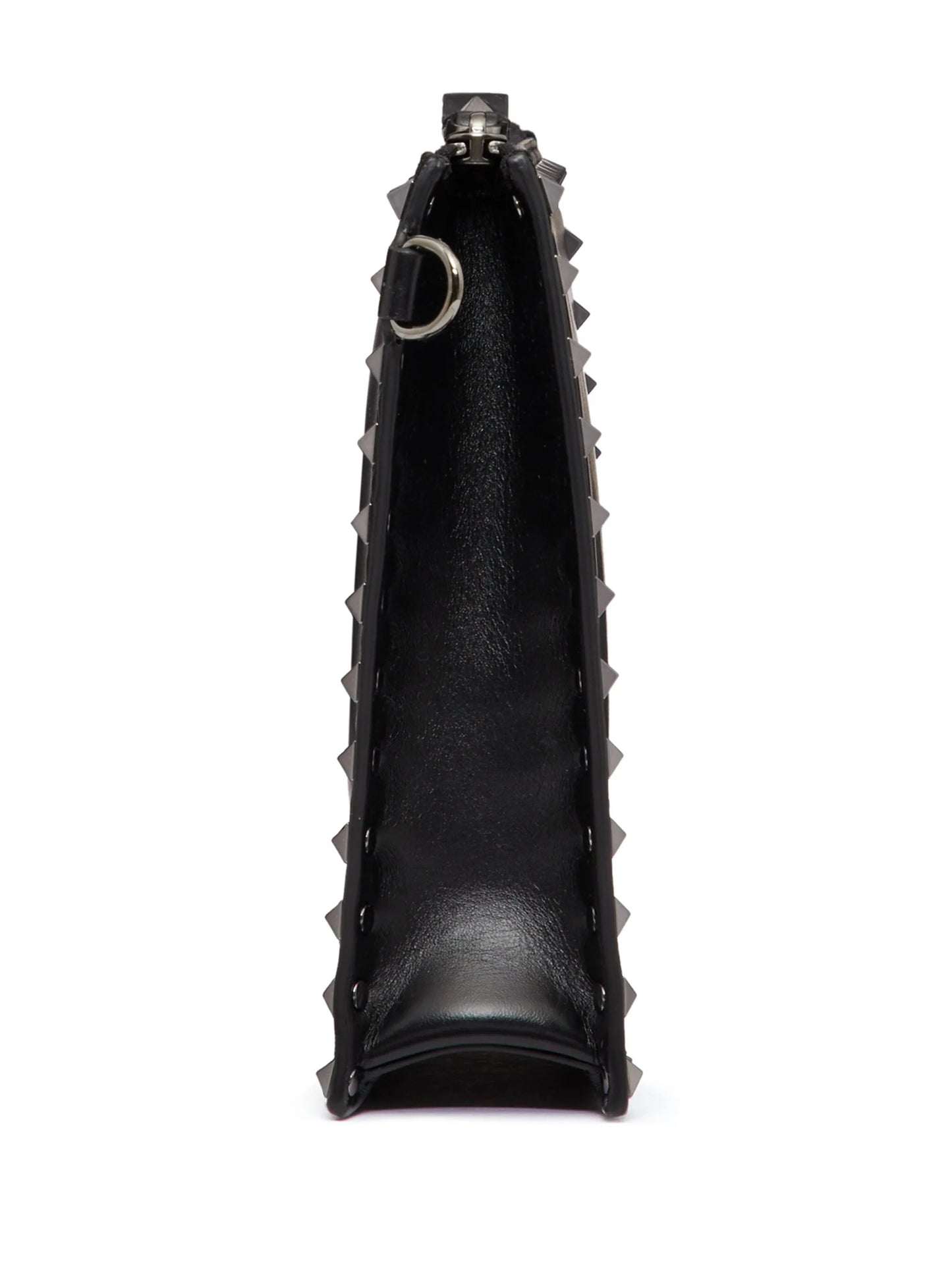 Rockstud leather clutch bag