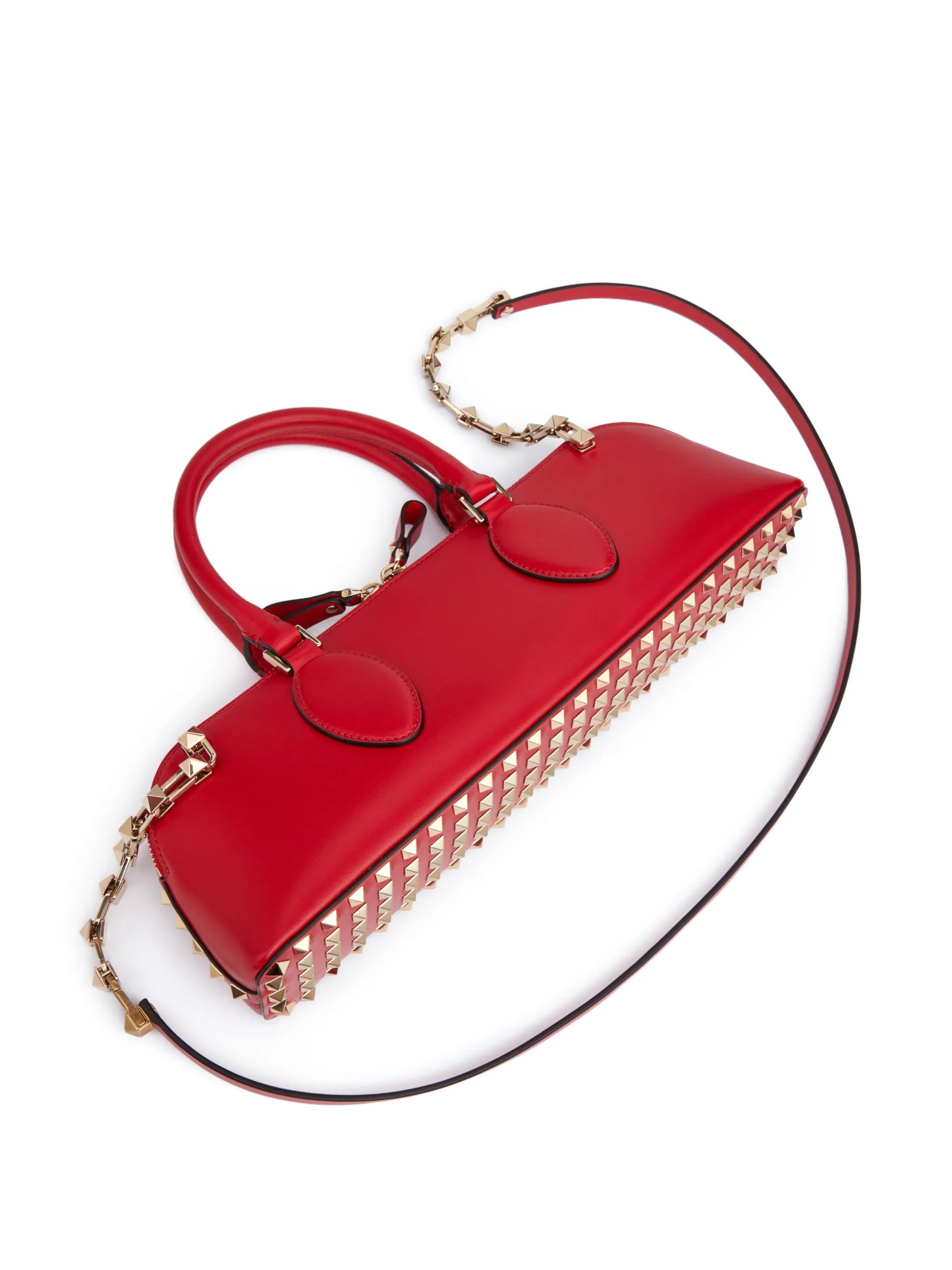 Rockstud E/W leather handbag