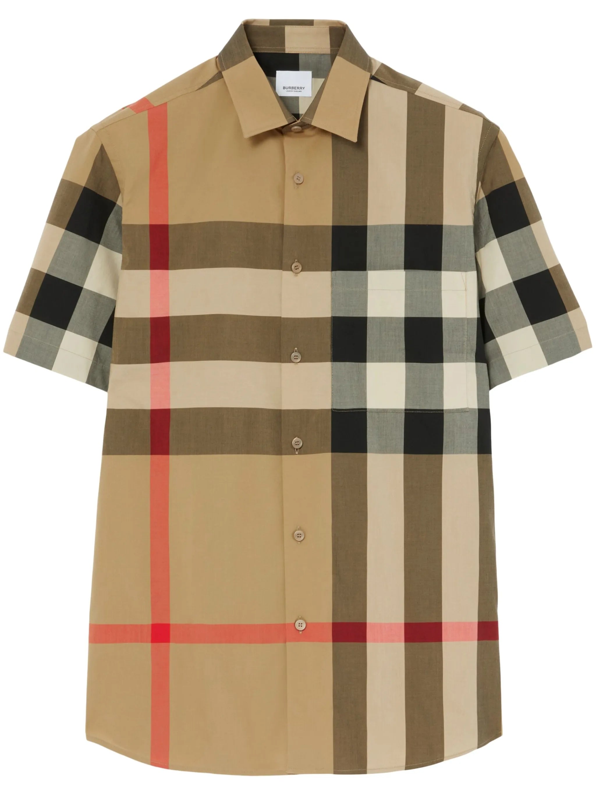 slim fit Check cotton shirt