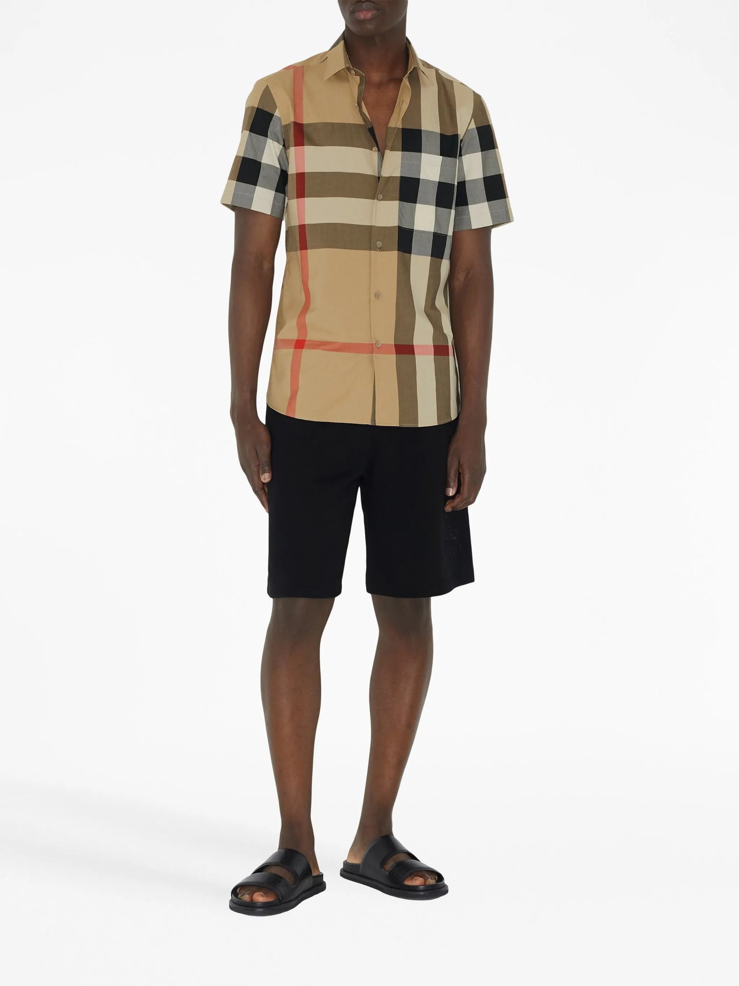slim fit Check cotton shirt