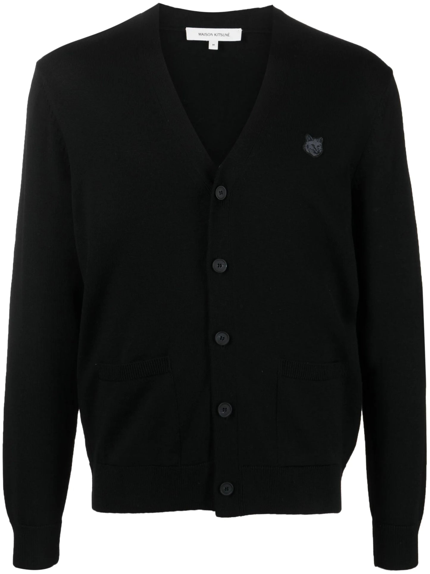 V-neck wool cardigan
