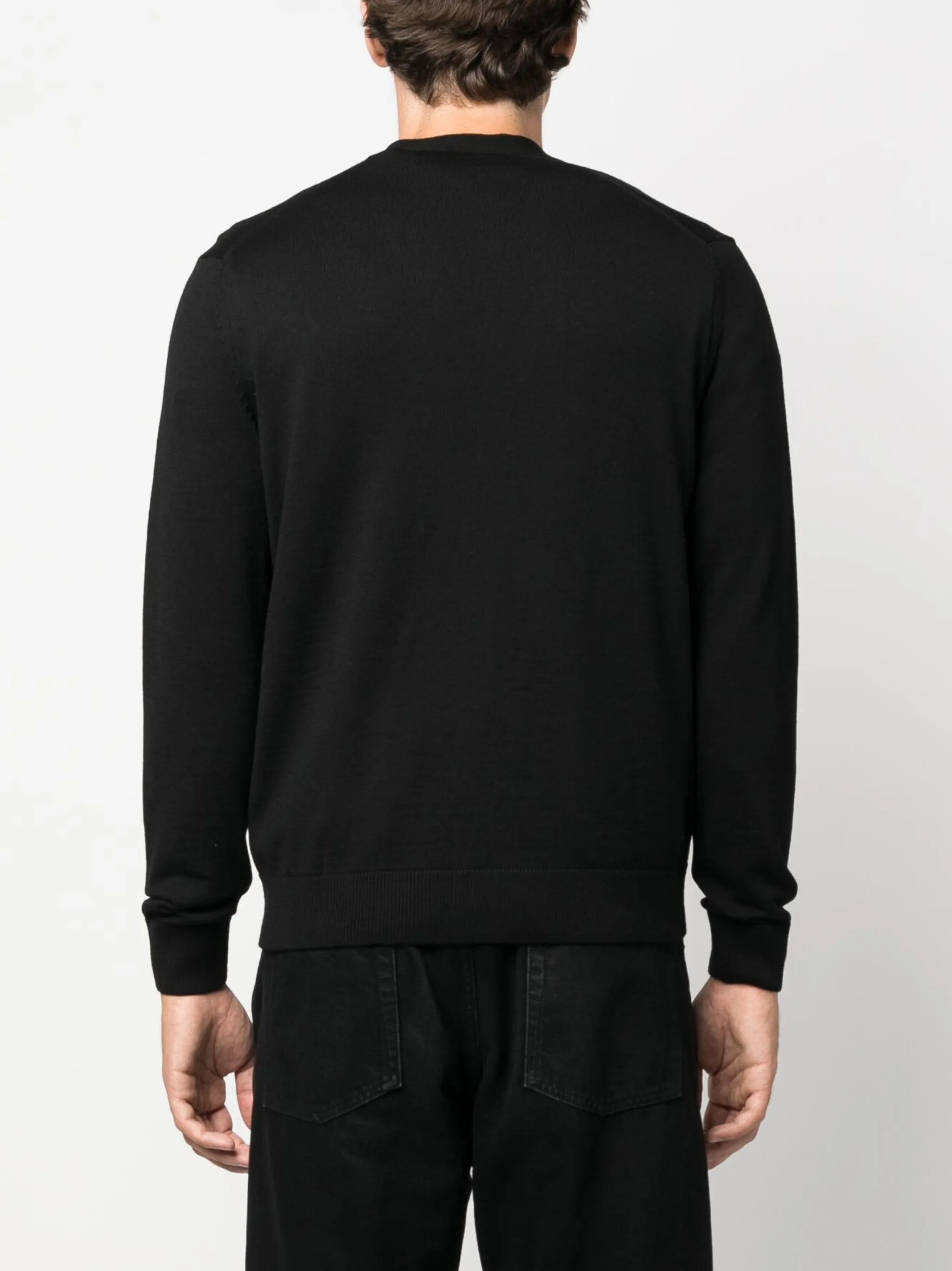 V-neck wool cardigan
