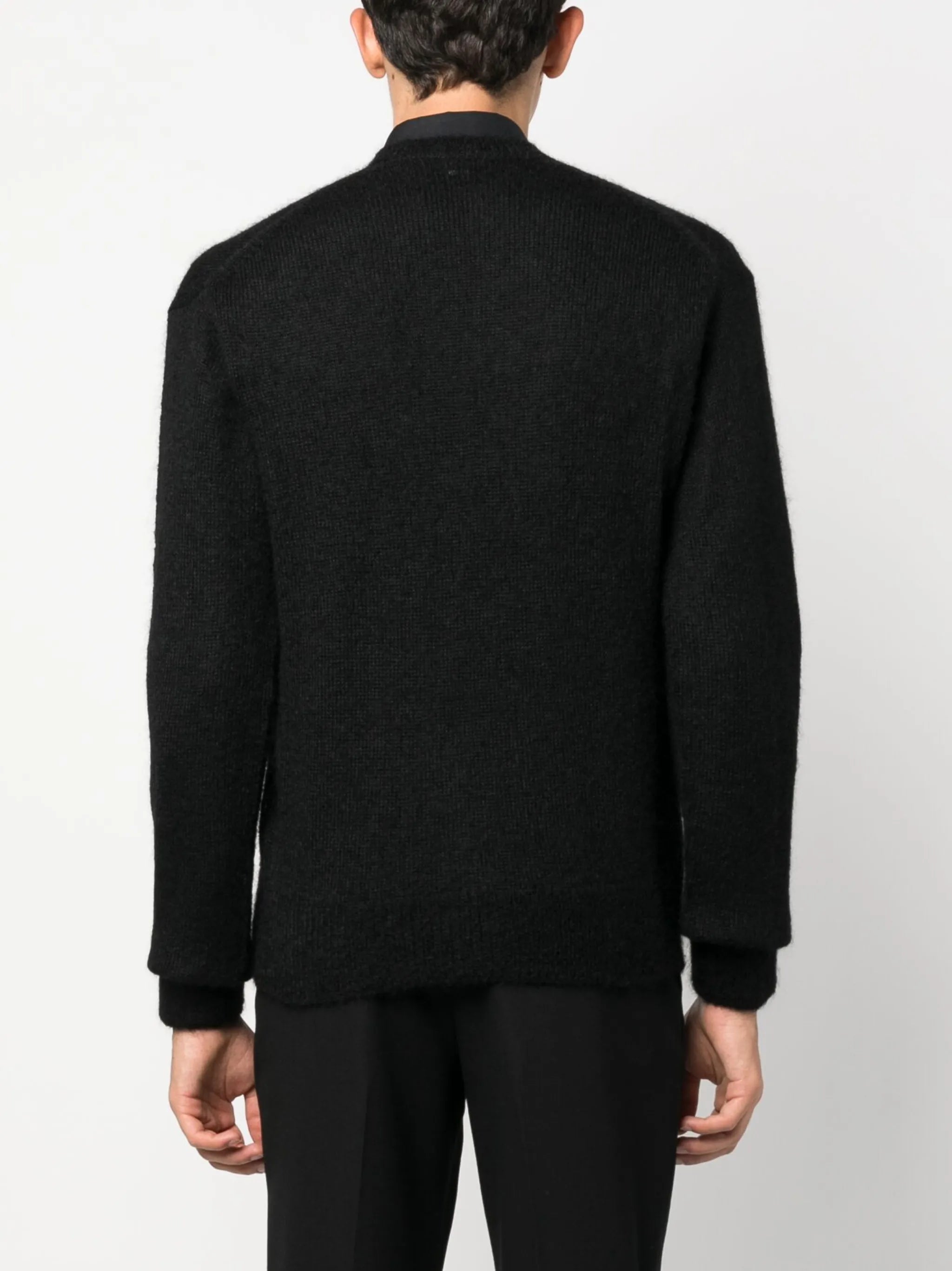 V-neck knitted jumper