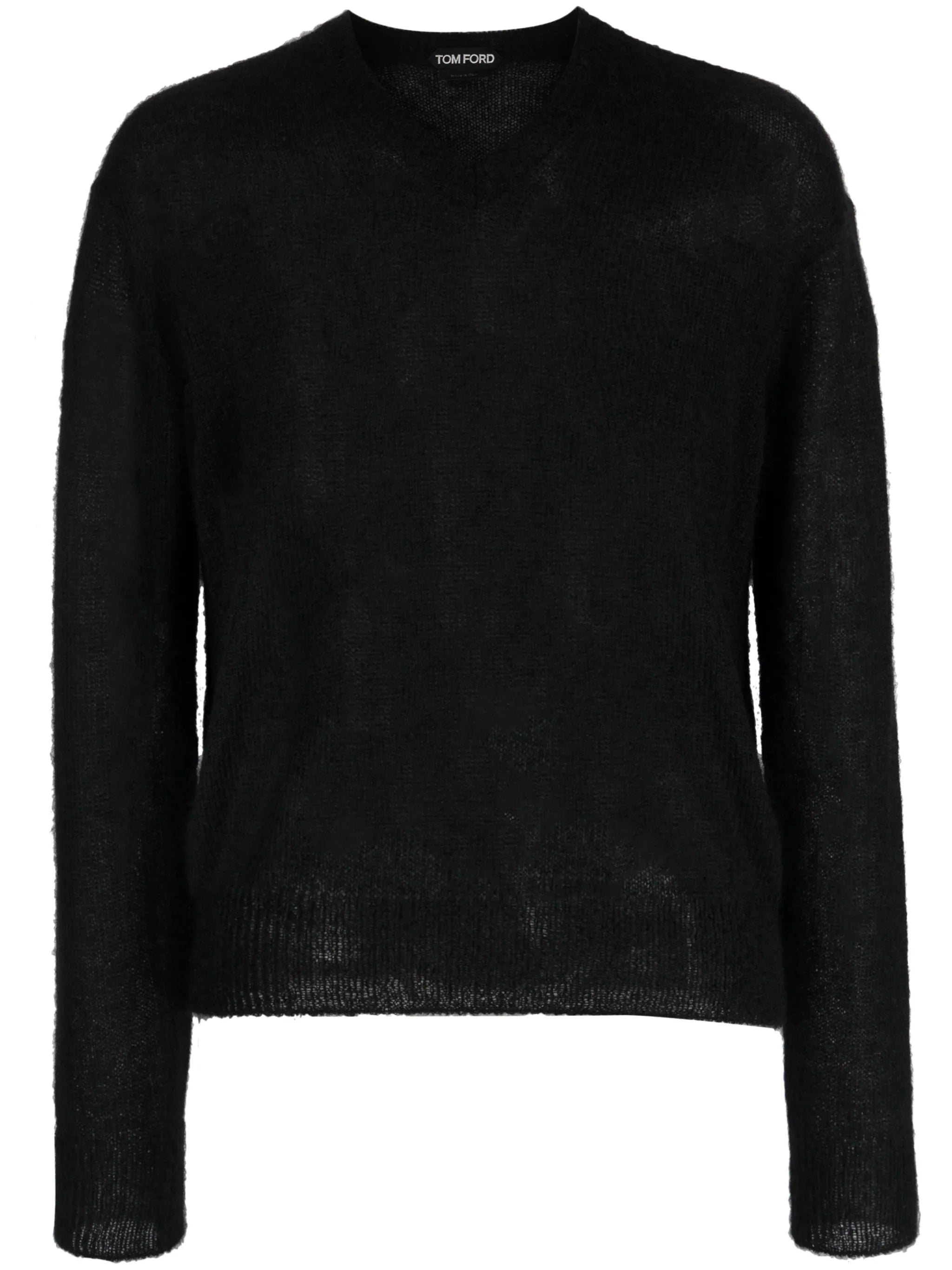 V-neck knitted jumper