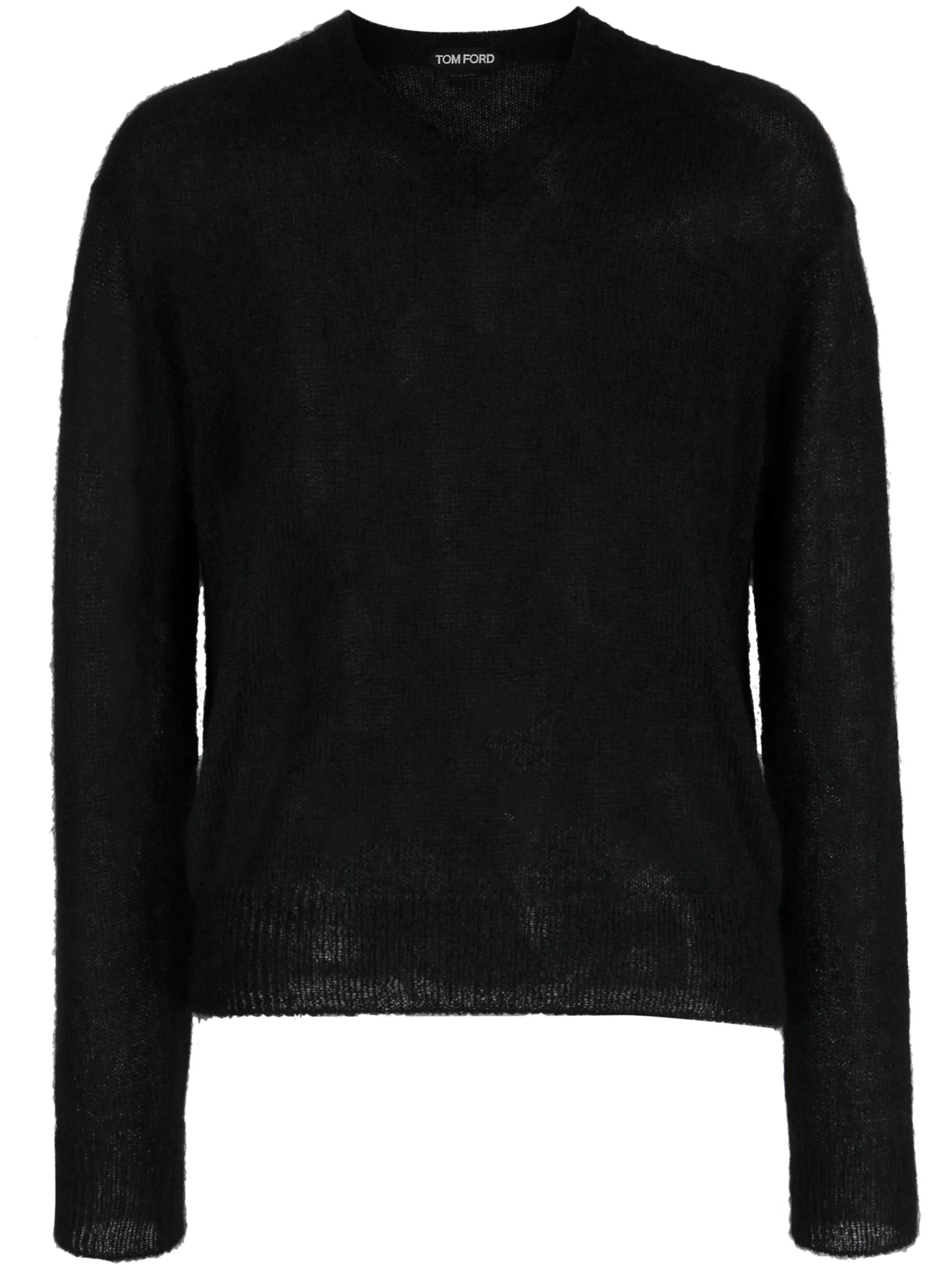 V-neck knitted jumper