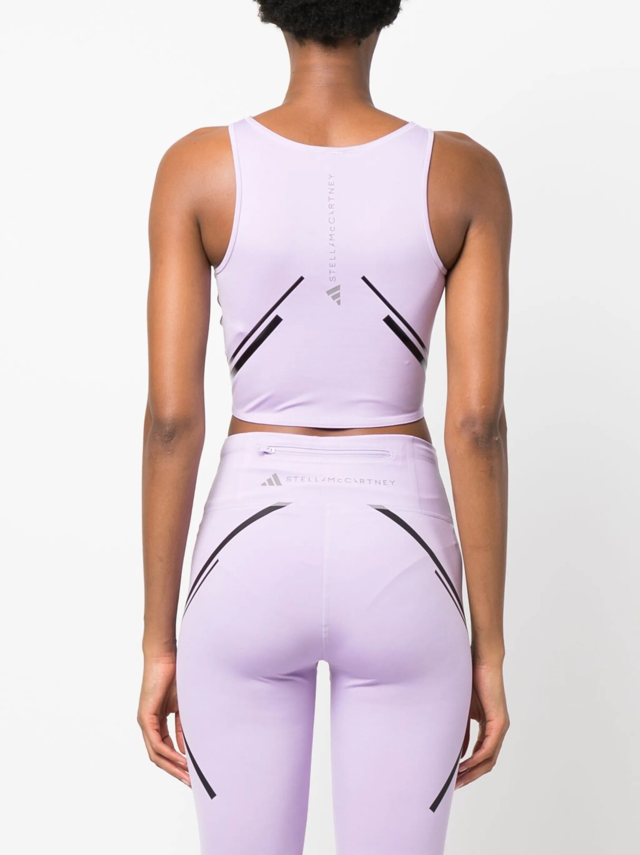 Truepace Running logo-print cropped top