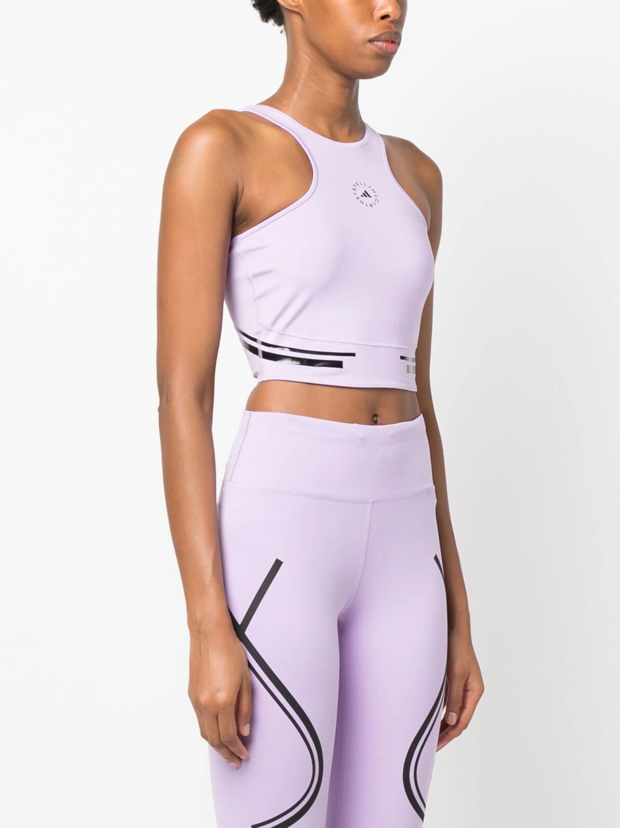 Truepace Running logo-print cropped top