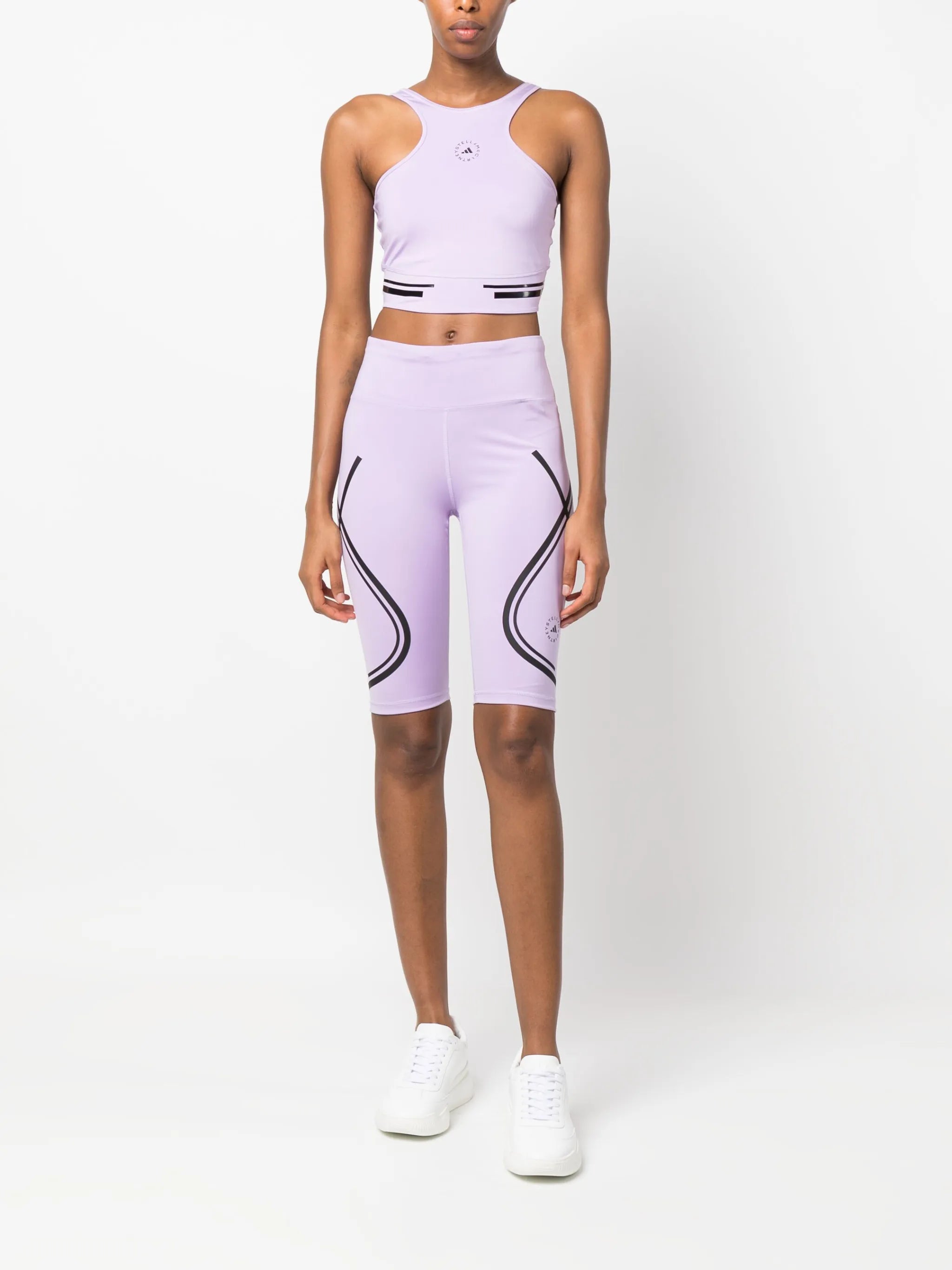 Truepace Running logo-print cropped top