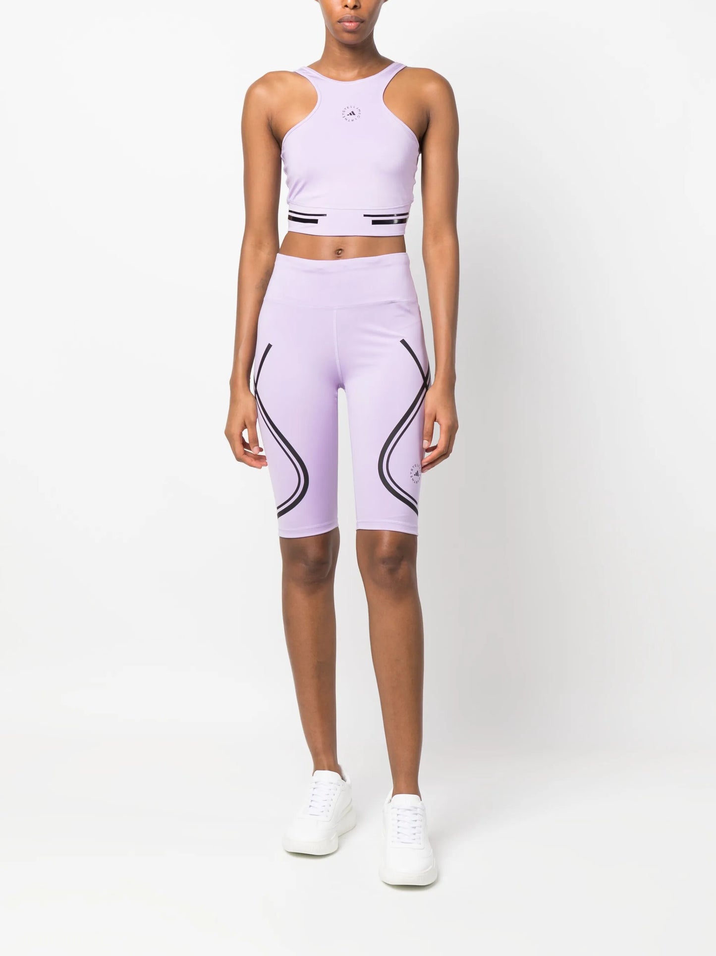Truepace Running logo-print cropped top