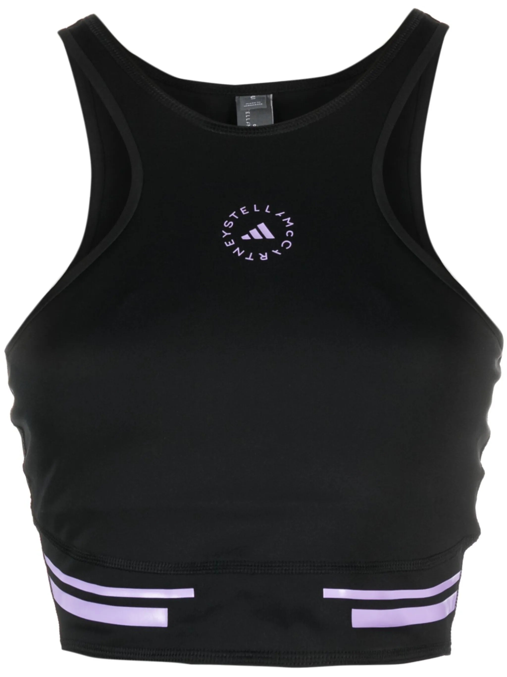 logo-print cropped tank top