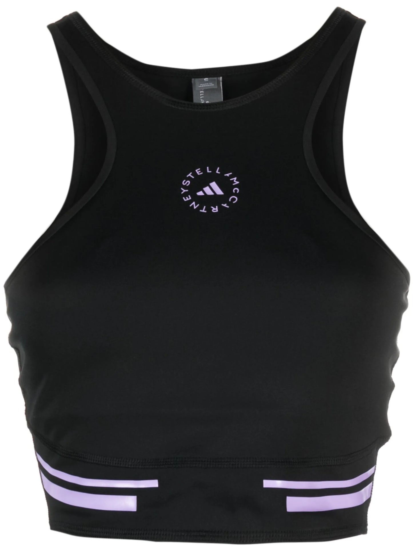 logo-print cropped tank top