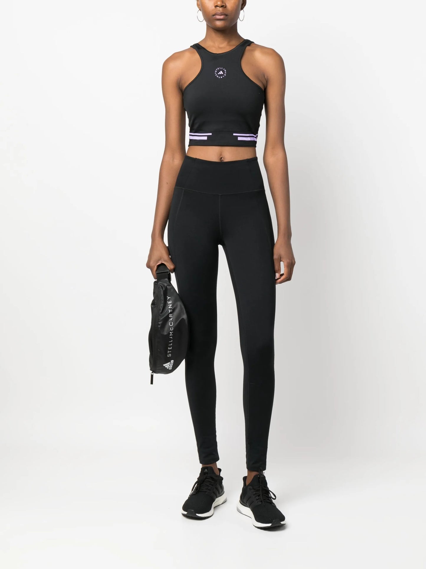 logo-print cropped tank top