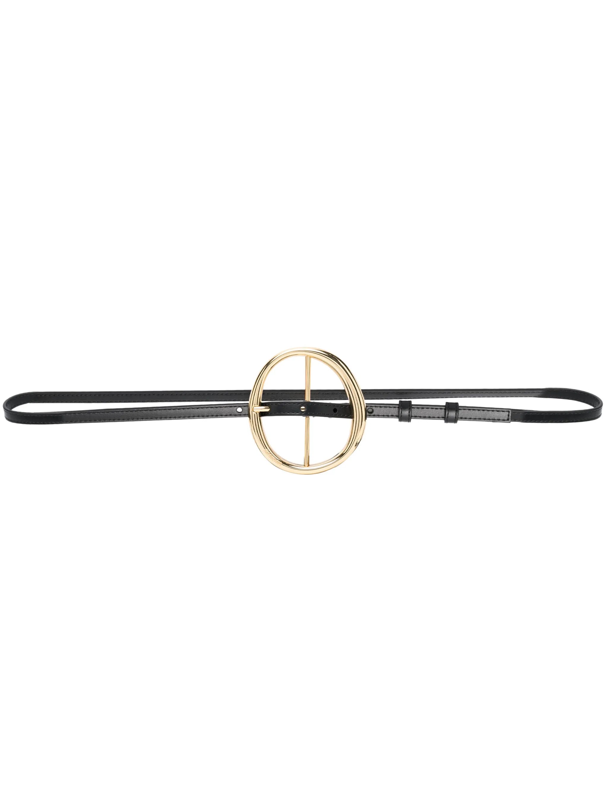 buckle-fastening leather belt