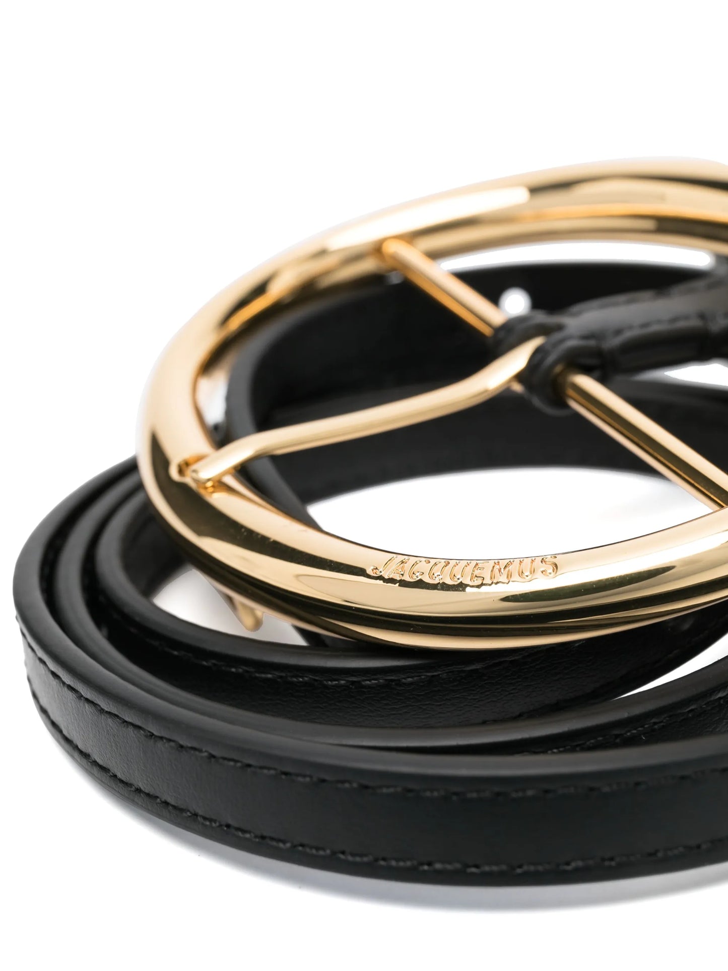 buckle-fastening leather belt