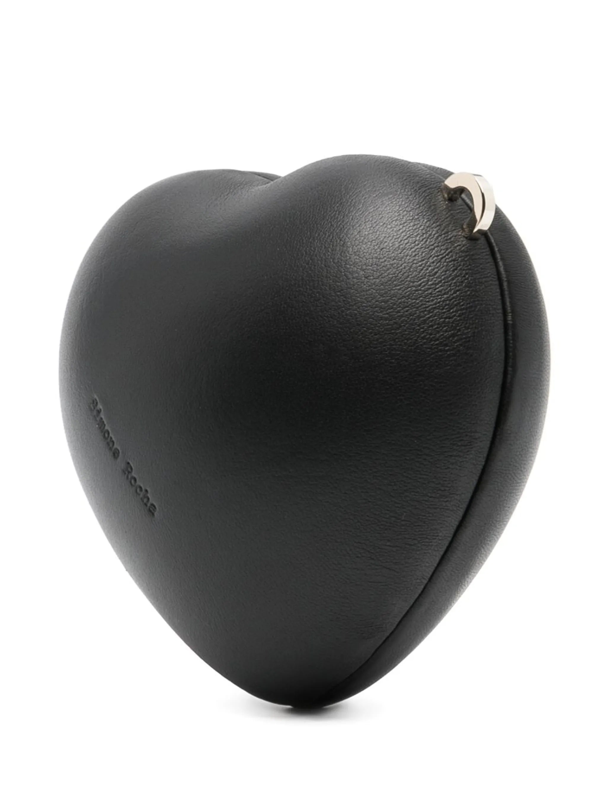 Micro Heart leather clutch