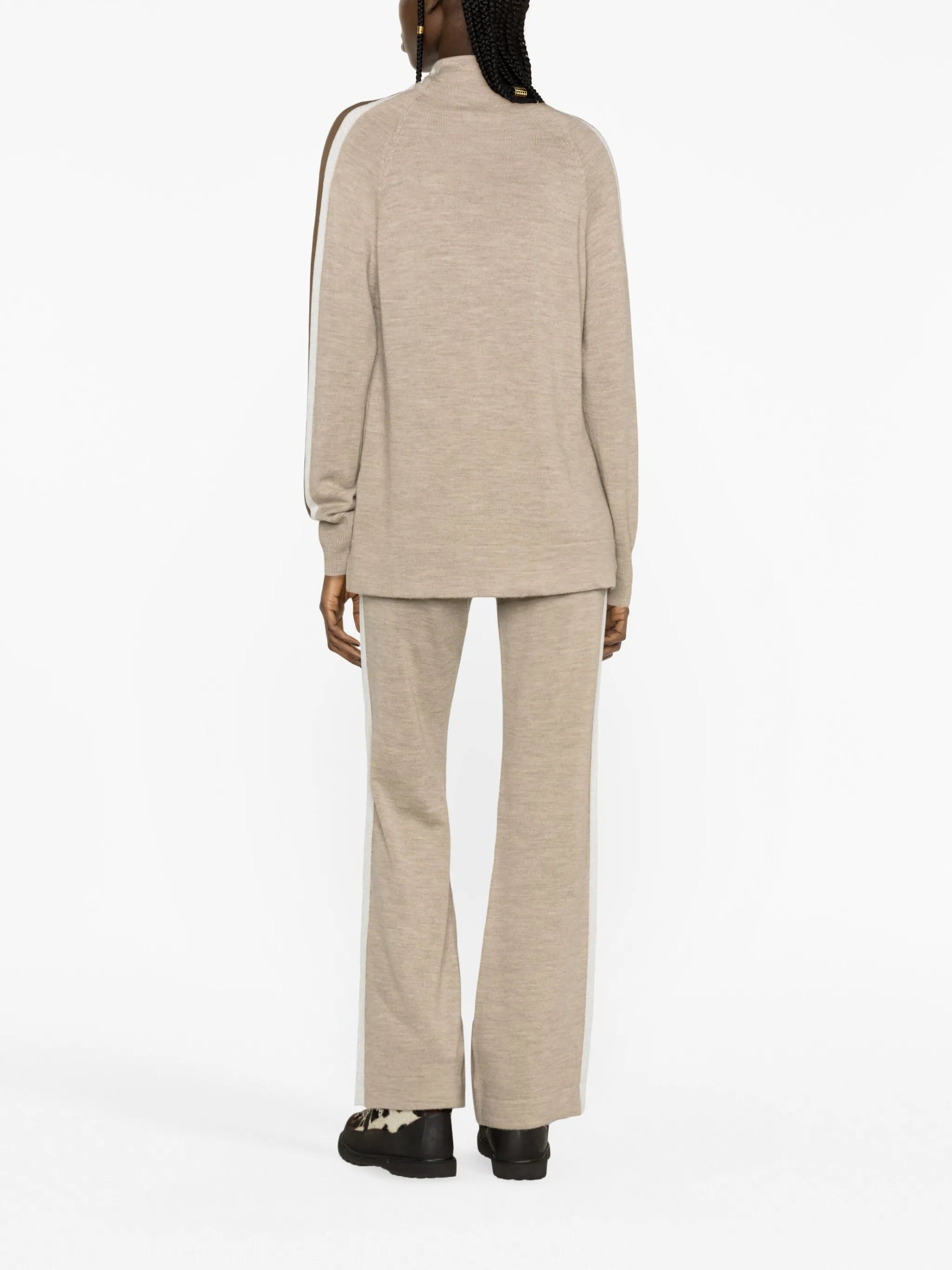 stripe-detail long-sleeve jumper