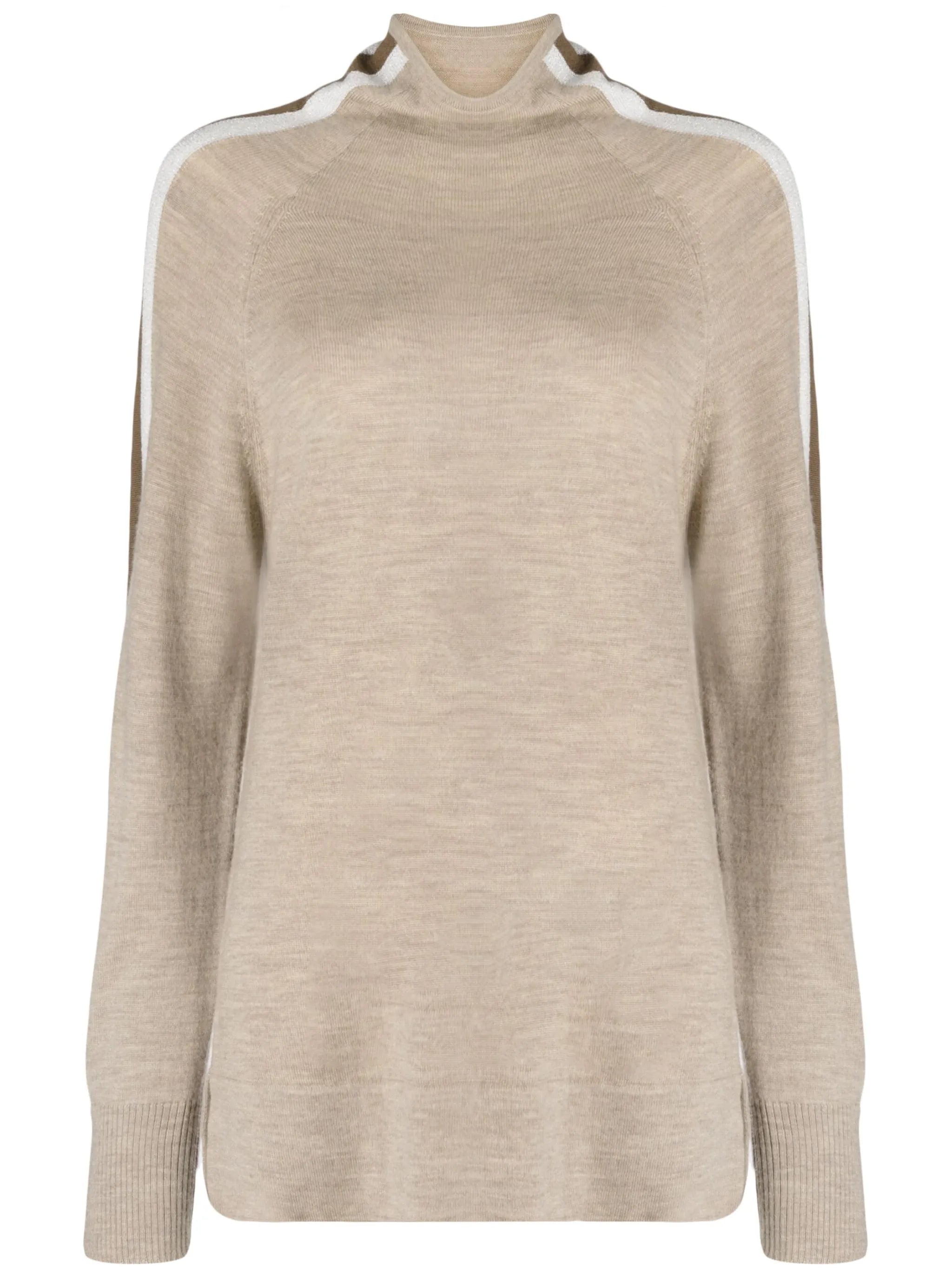 stripe-detail long-sleeve jumper