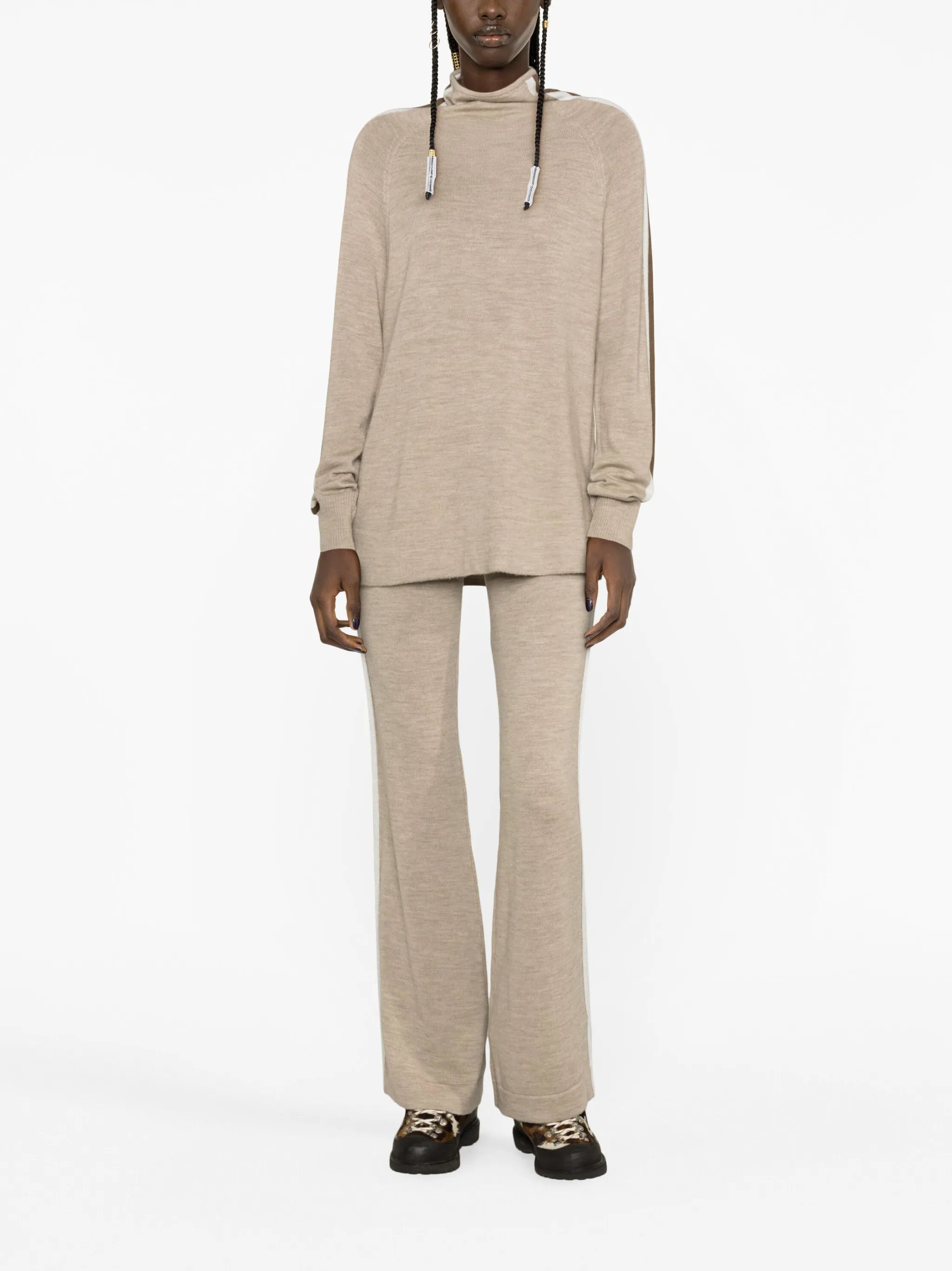 stripe-detail long-sleeve jumper