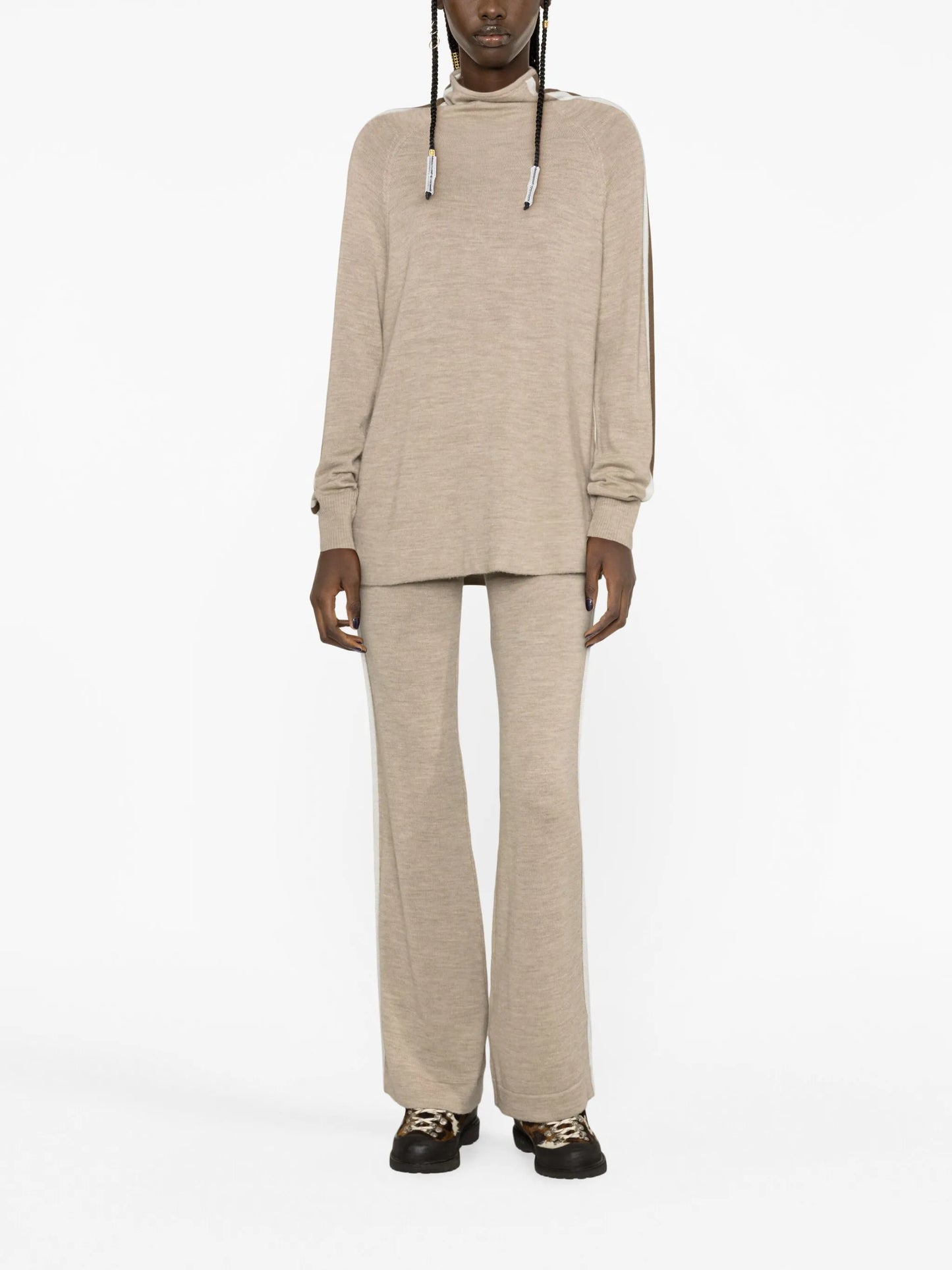 stripe-detail long-sleeve jumper