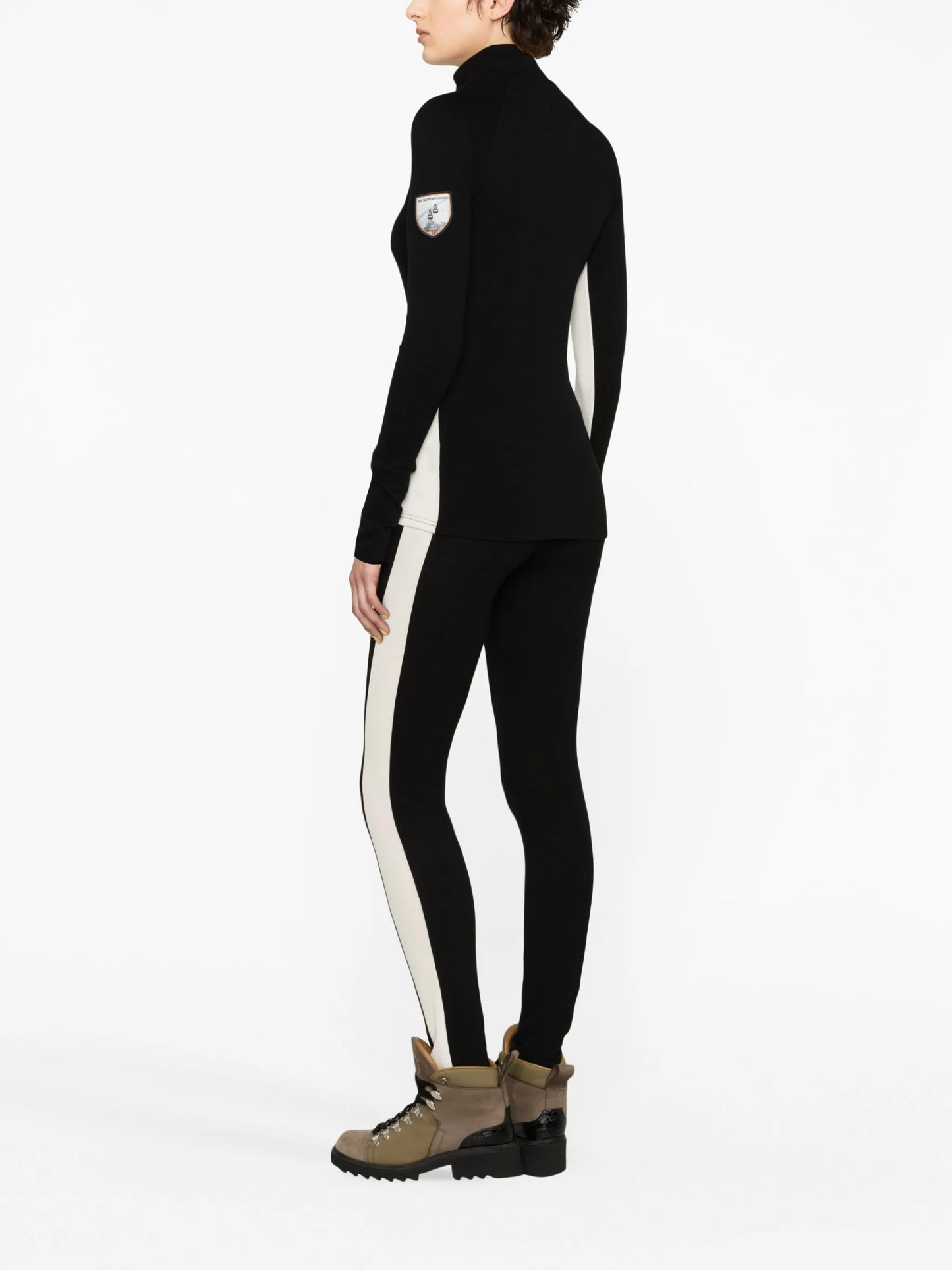 Voss striped merino-blend ski leggings