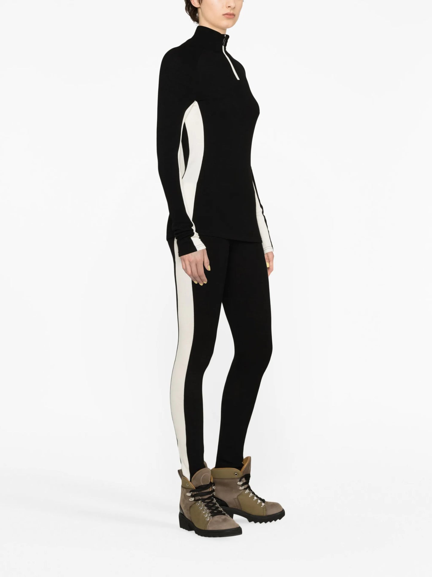 Voss striped merino-blend ski leggings