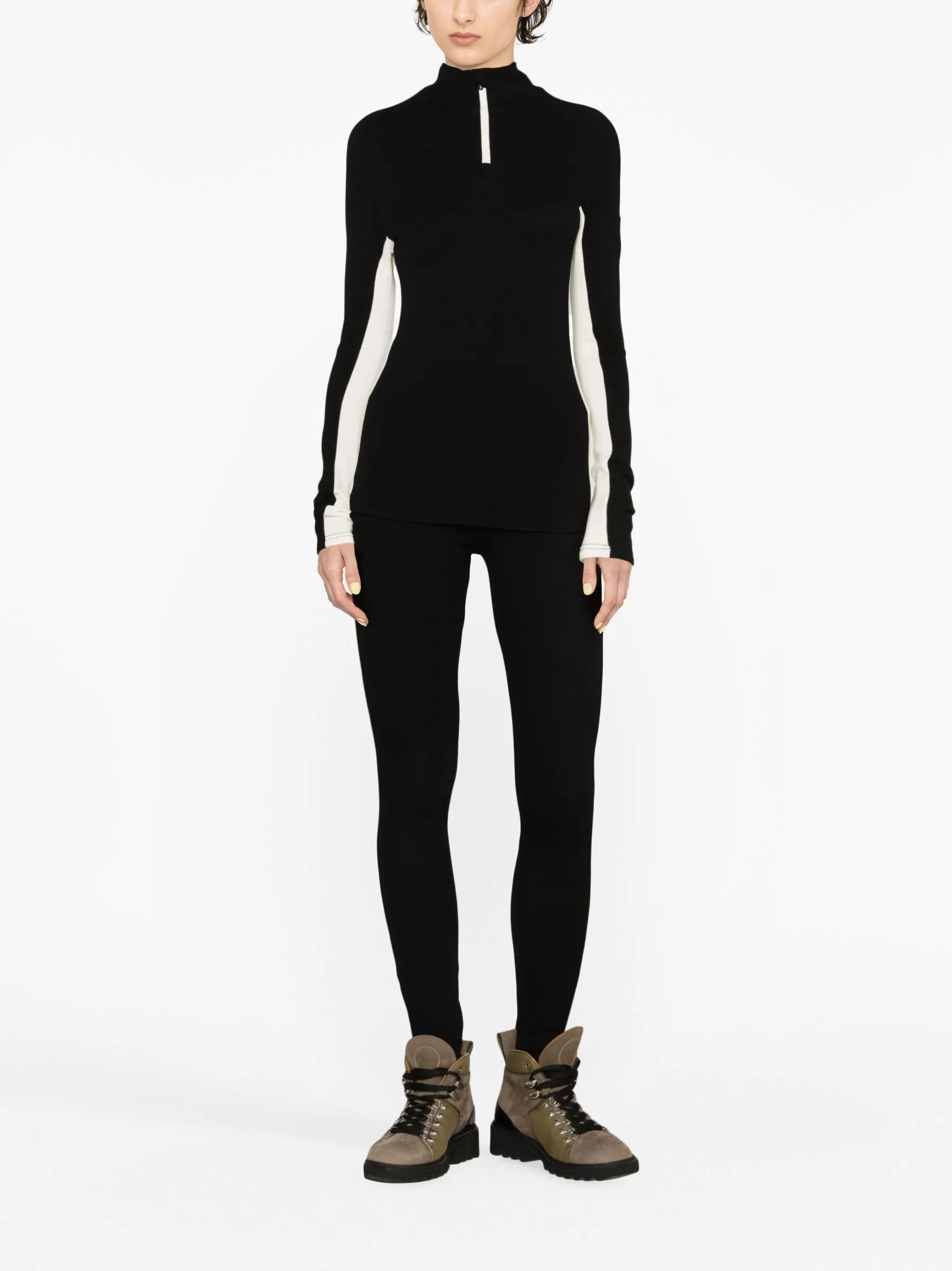 Voss striped merino-blend ski leggings