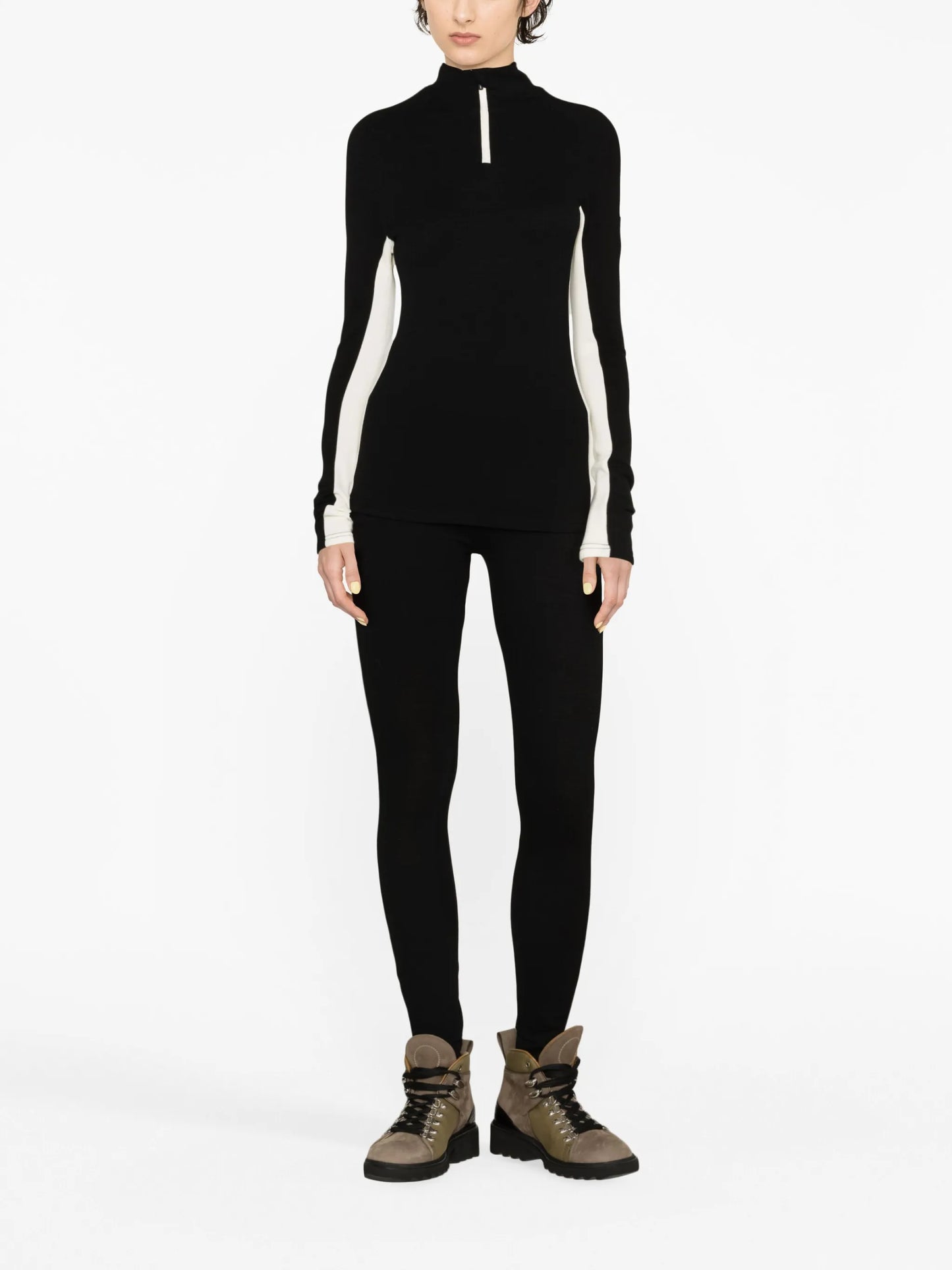 Voss striped merino-blend ski leggings