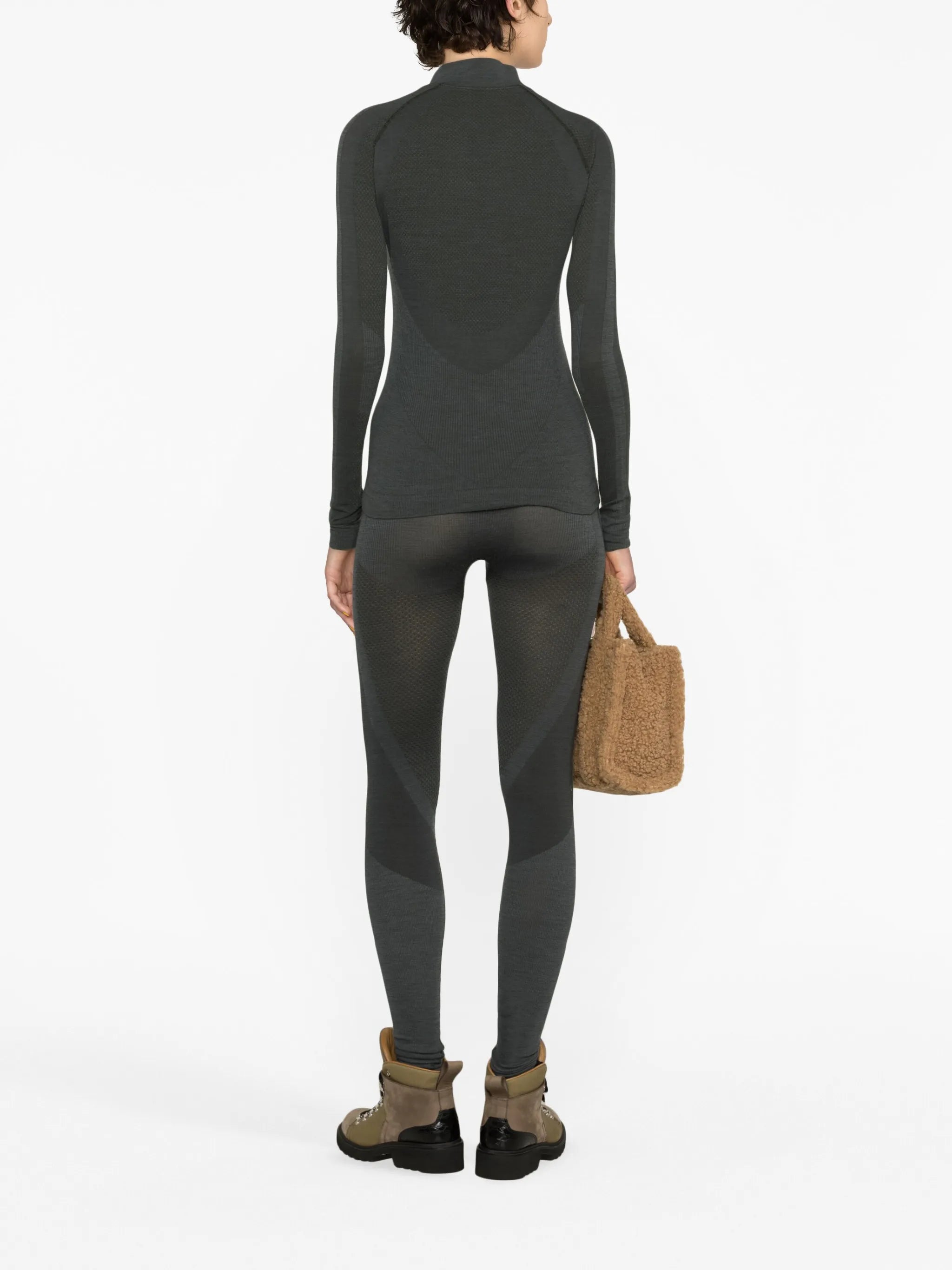 panelled piqué ski base layer