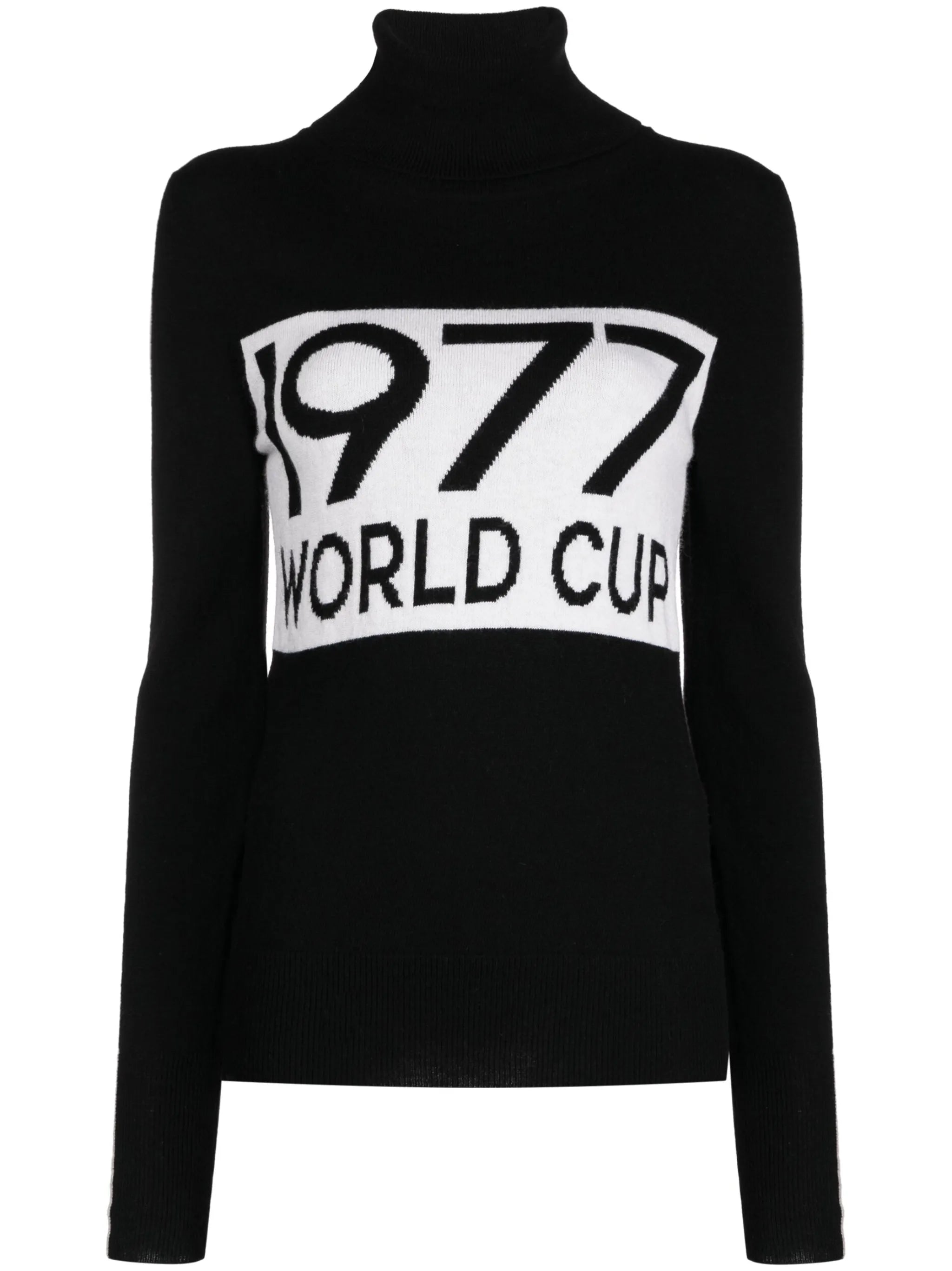 chevron-pattern long-sleeve top