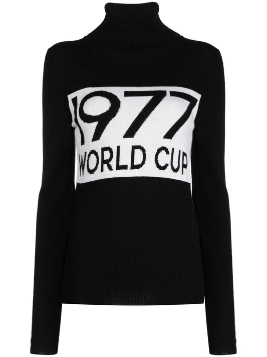 chevron-pattern long-sleeve top