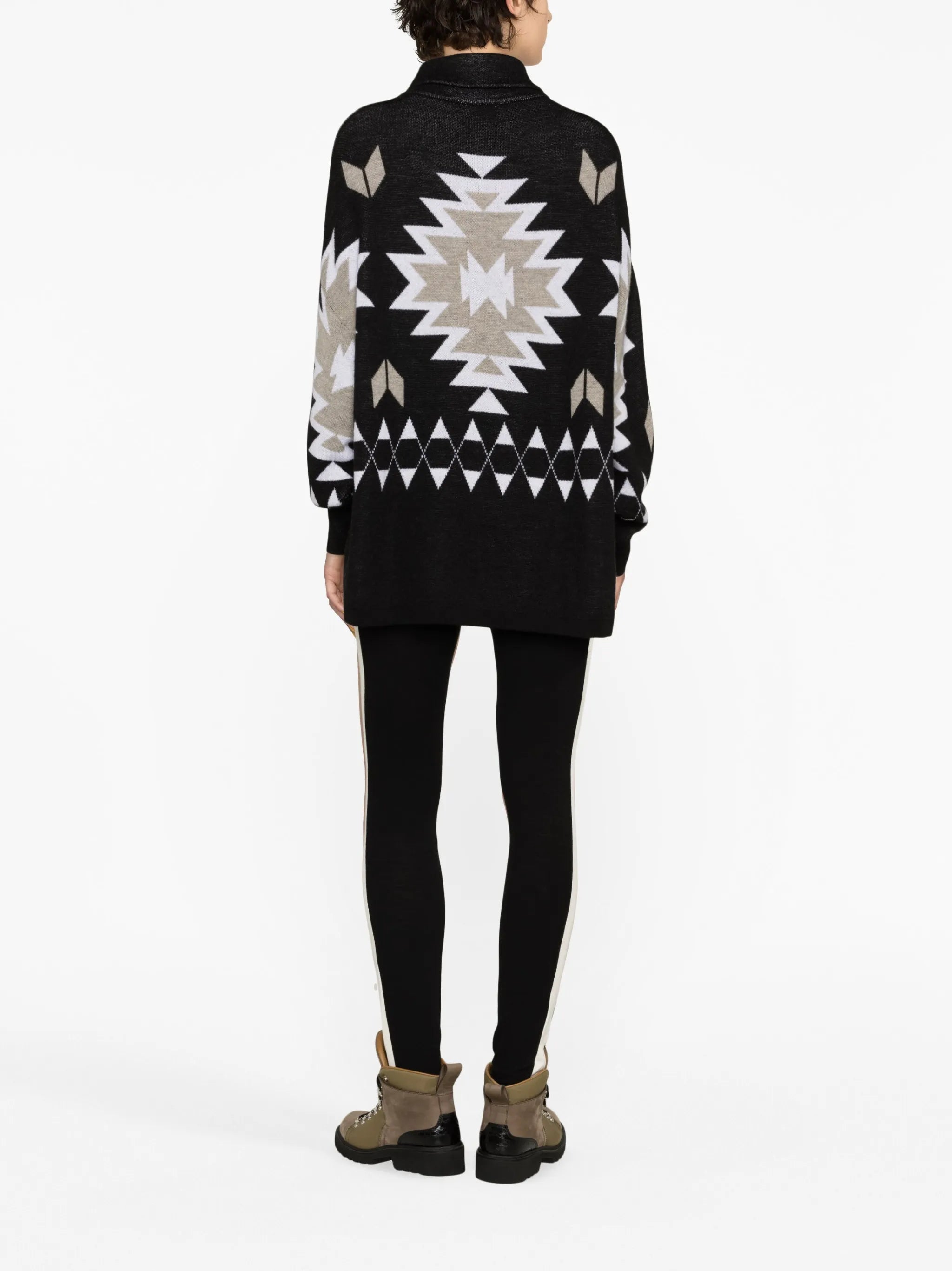 merino-jacquard piqué jumper