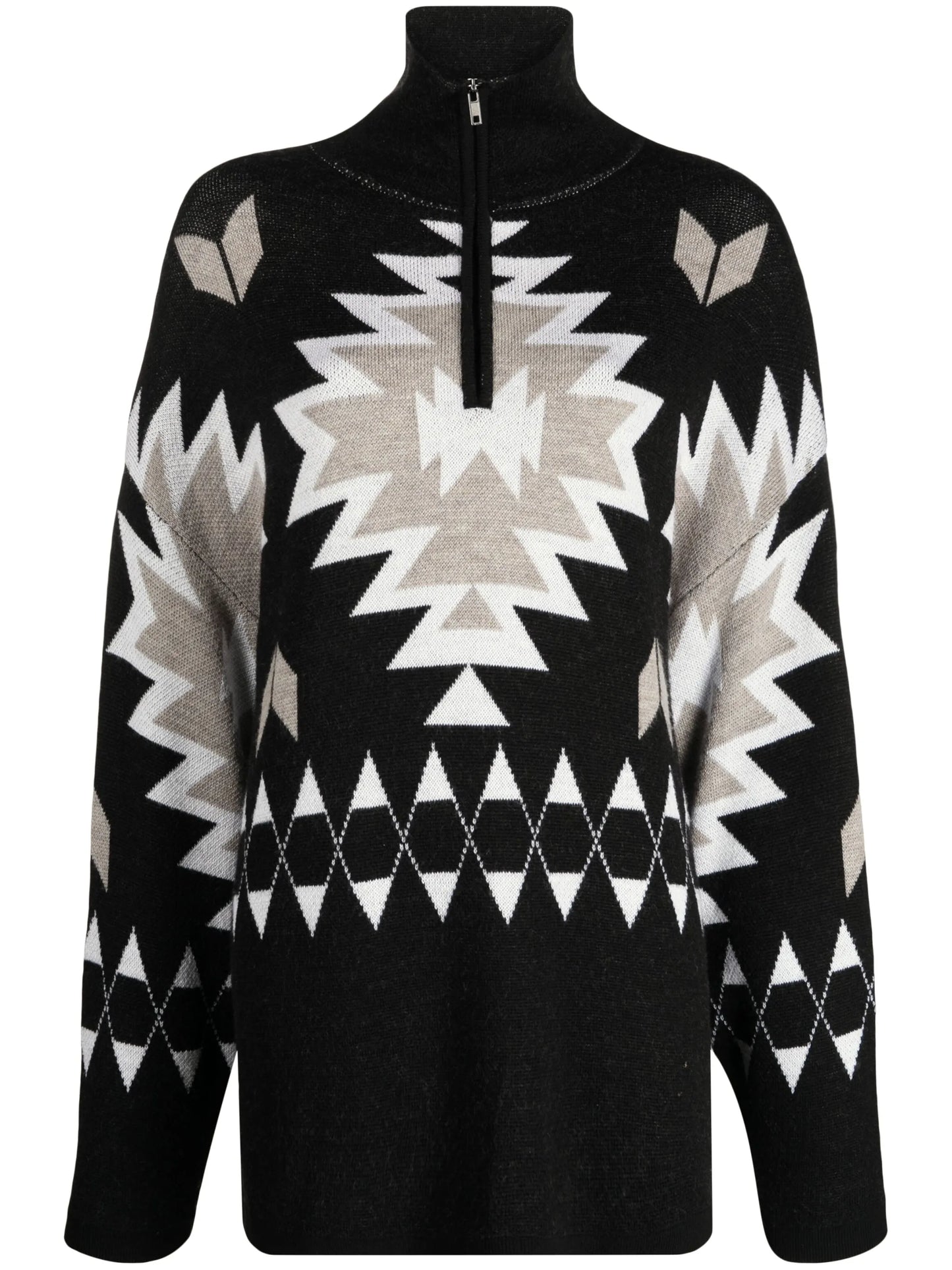merino-jacquard piqué jumper