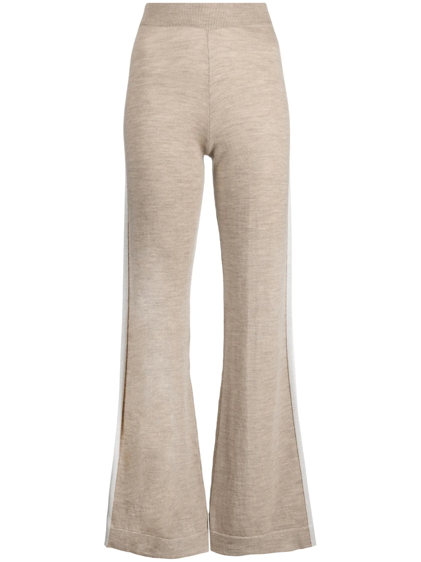 side-stripe flared trousers