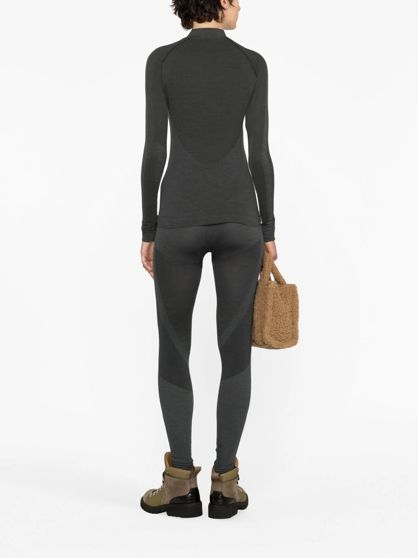 panelled piqué ski leggings