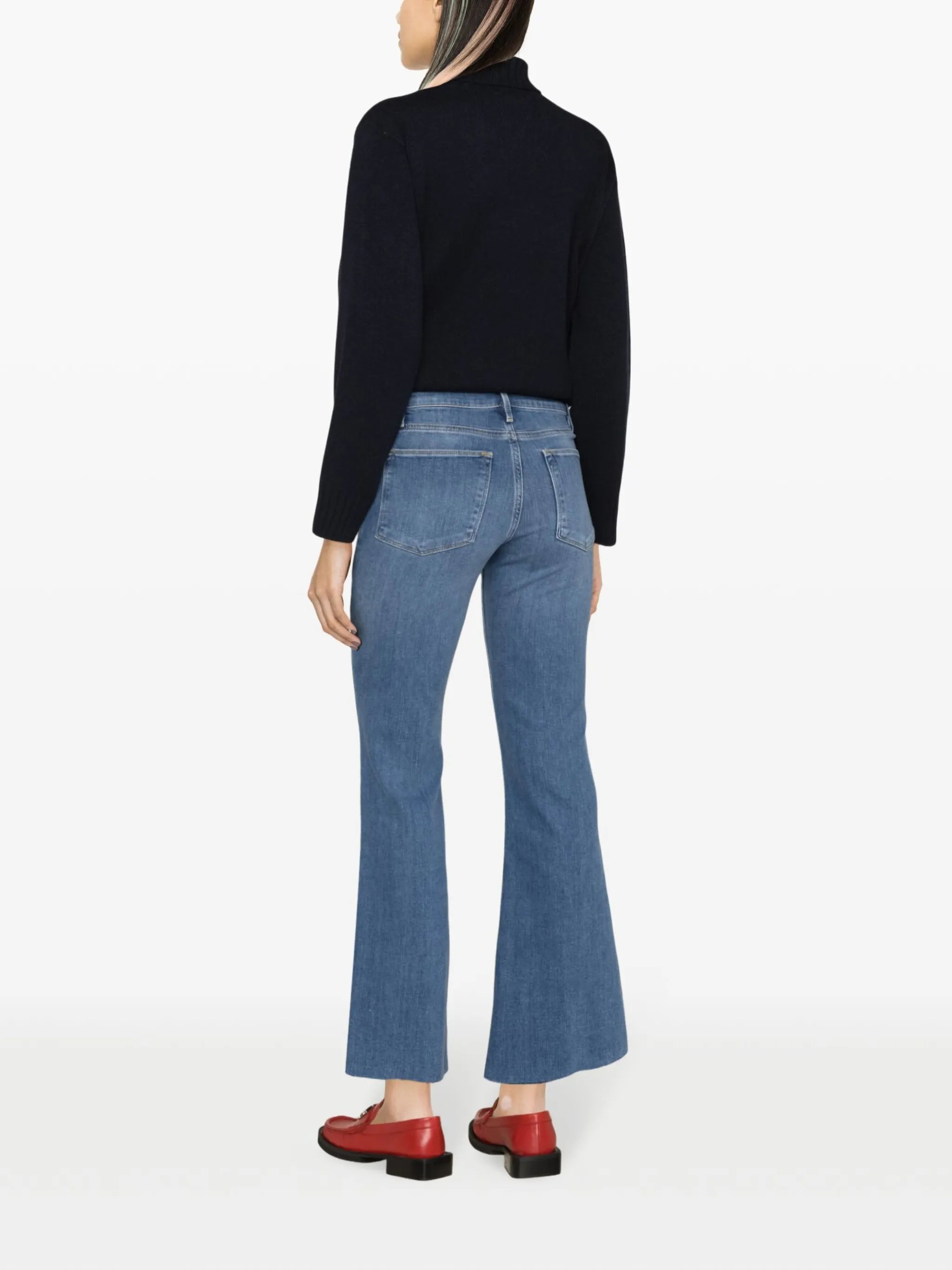 Le Easy Flare frayed jeans