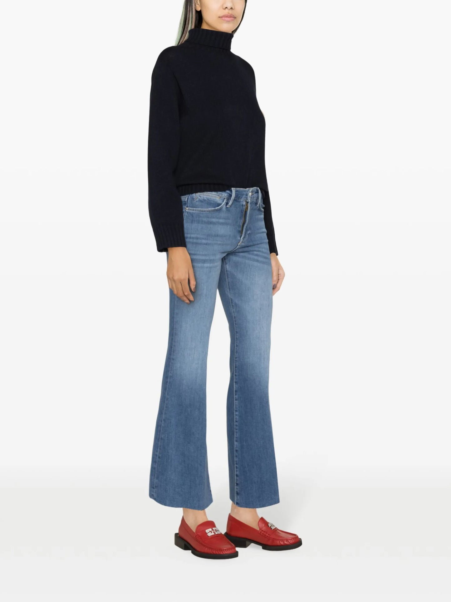 Le Easy Flare frayed jeans